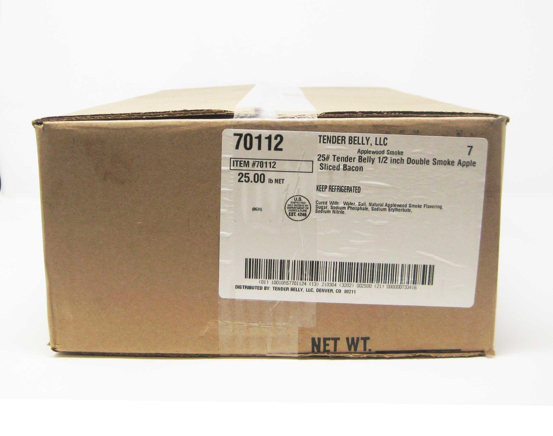 Tender Belly Applewood Double Smoked Sliced Bacon, 1 Count - 1 Per Case.