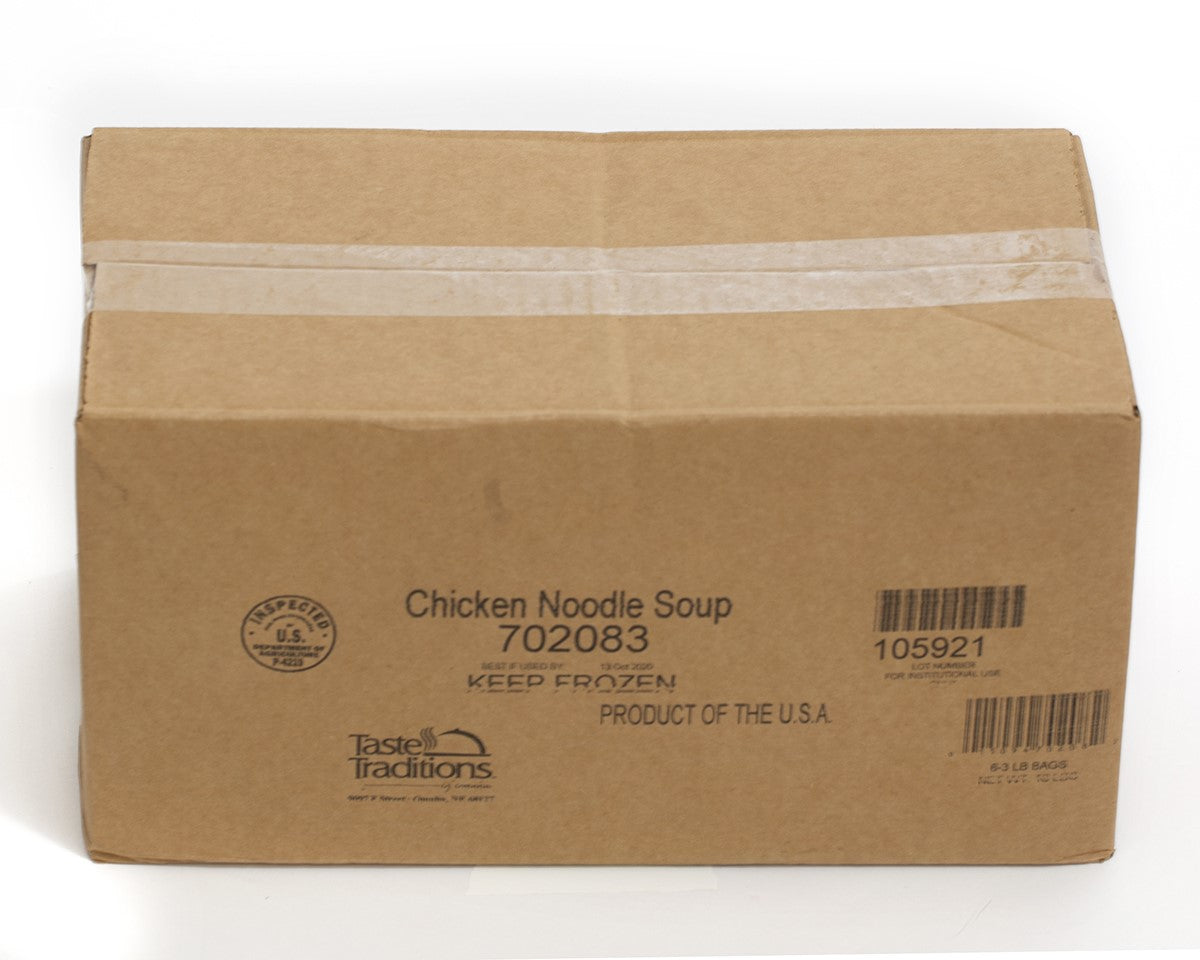 Taste Traditions Rich Chicken Broth With Eggnoodle Soup 3 Pound Each - 6 Per Case.