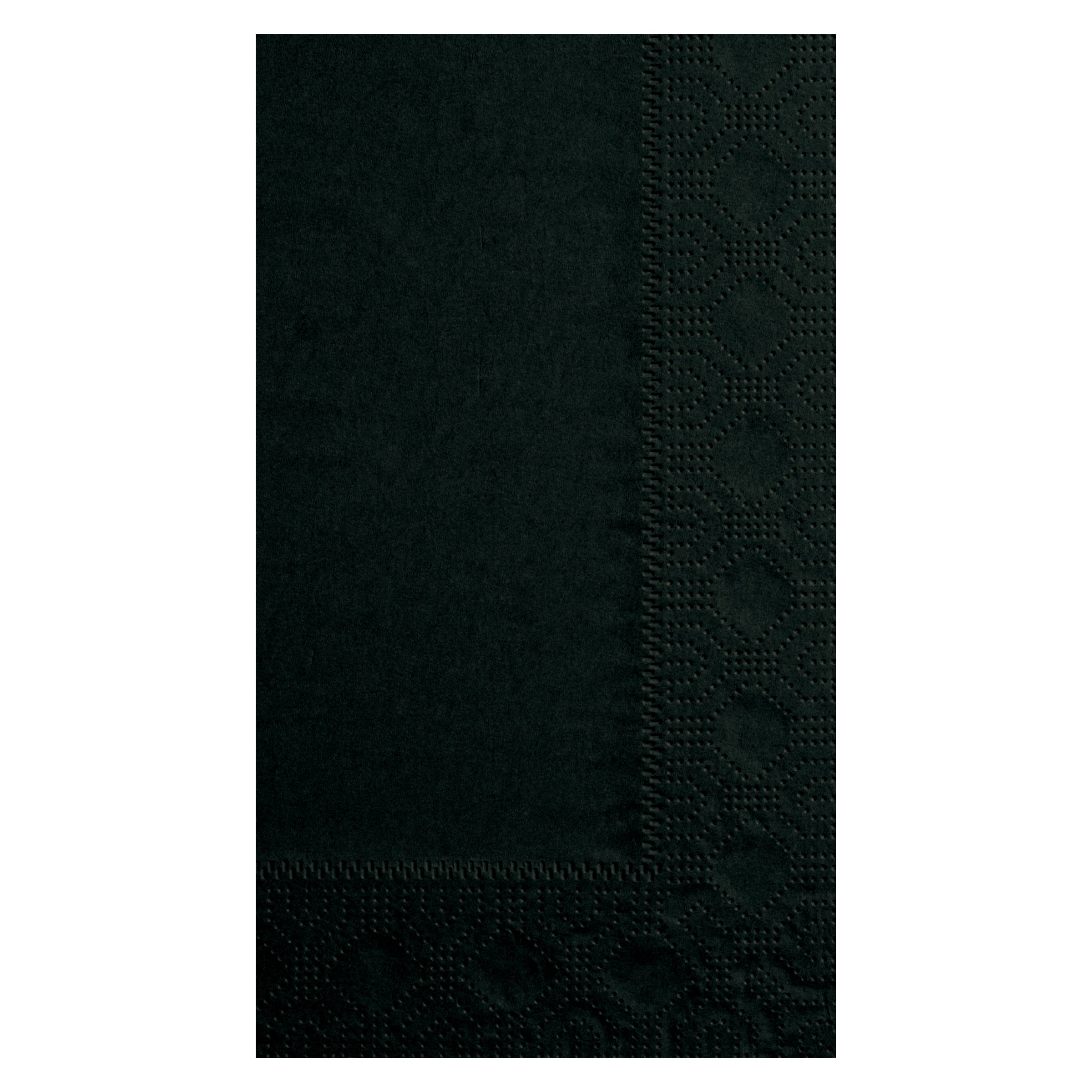 Napkin Dinner Black Ply Fold Paper 125 Each - 8 Per Case.