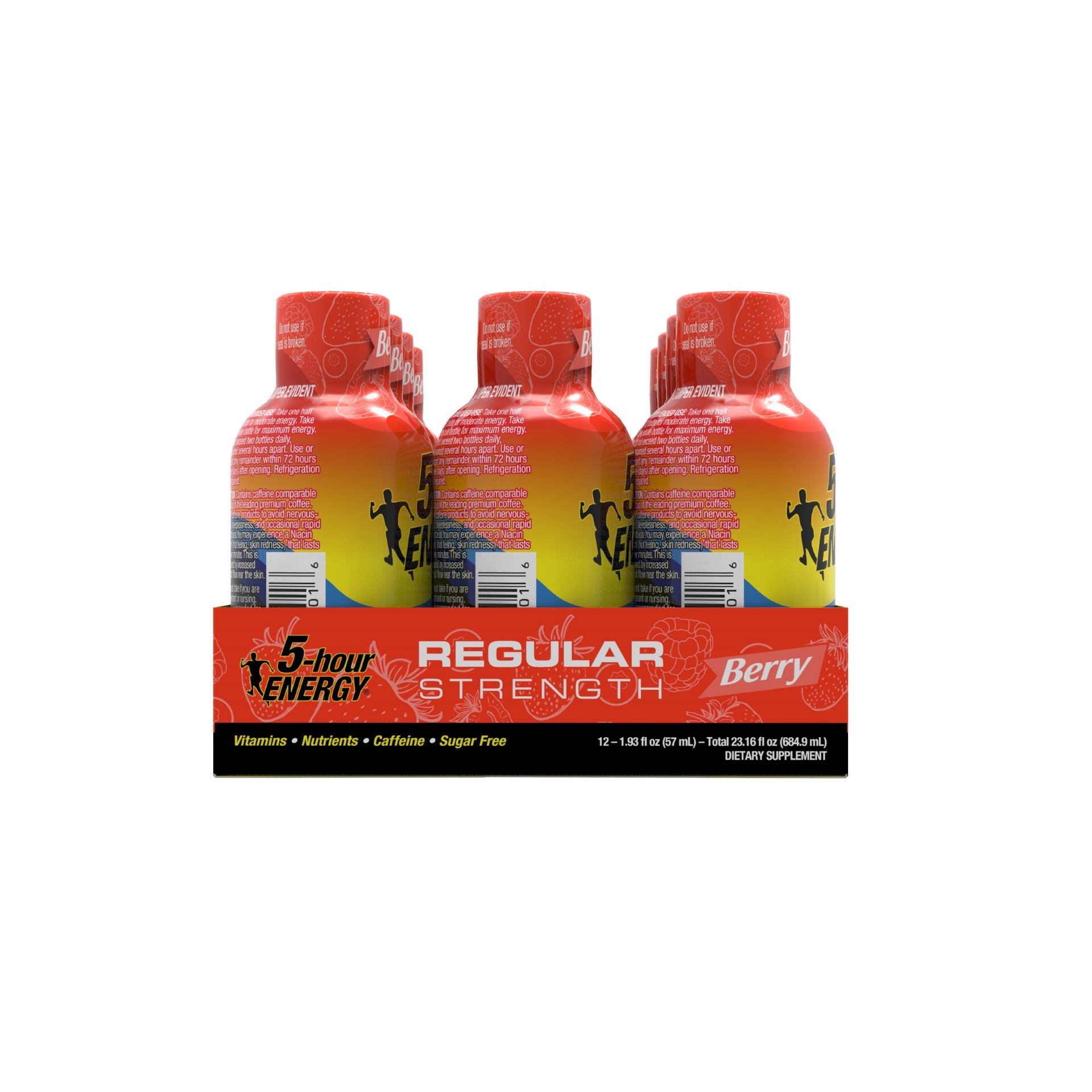 Hour Energy® Shot Regular Strength Berry 1.93 Fluid Ounce - 48 Per Case.