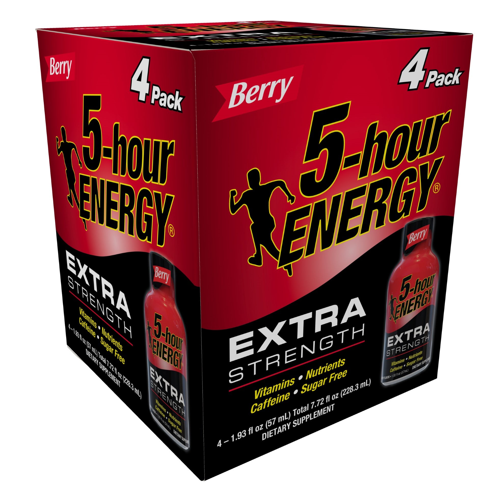 Hour Energy Shot Extra Strength Berry 7.72 Fluid Ounce - 12 Per Case.