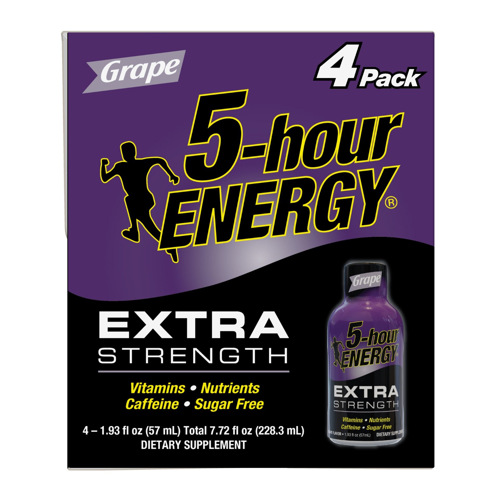 Hour Energy® Shot Extra Strength Grape 7.72 Fluid Ounce - 12 Per Case.