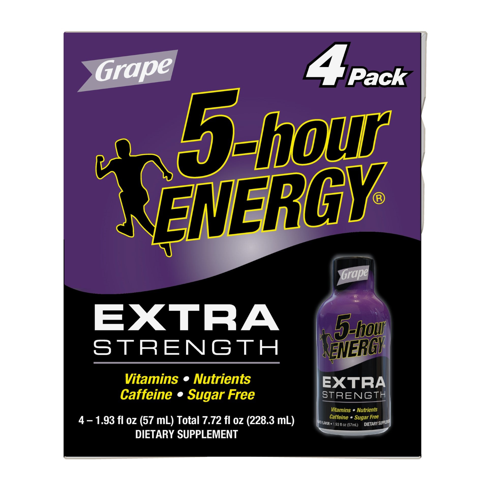 Hour Energy® Shot Extra Strength Grape 7.72 Fluid Ounce - 12 Per Case.