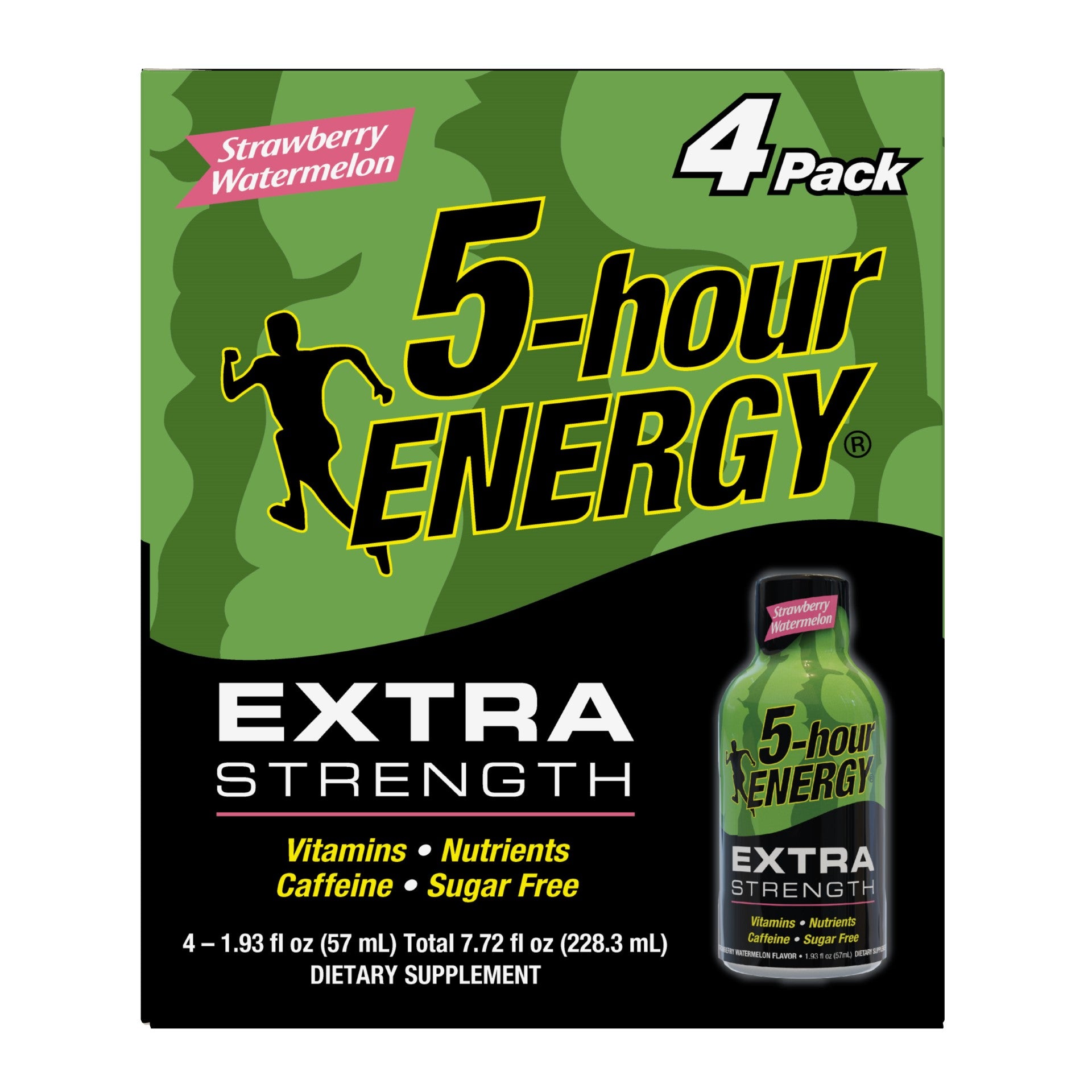 Hour Energy® Shot Extra Strength Strawberry Watermelon 7.72 Fluid Ounce - 12 Per Case.
