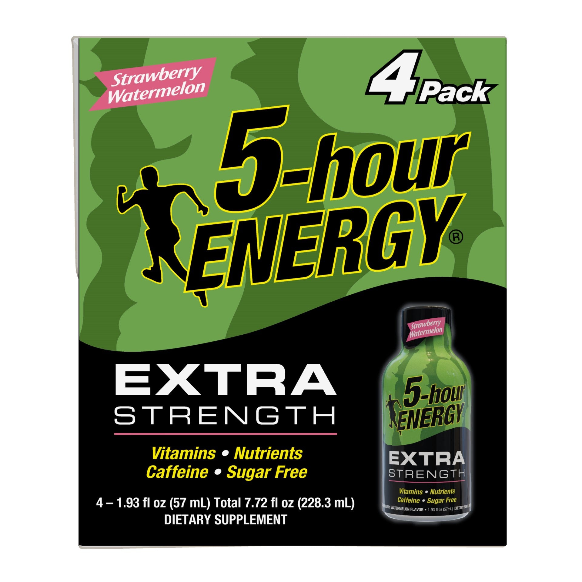 Hour Energy® Shot Extra Strength Strawberry Watermelon 7.72 Fluid Ounce - 12 Per Case.