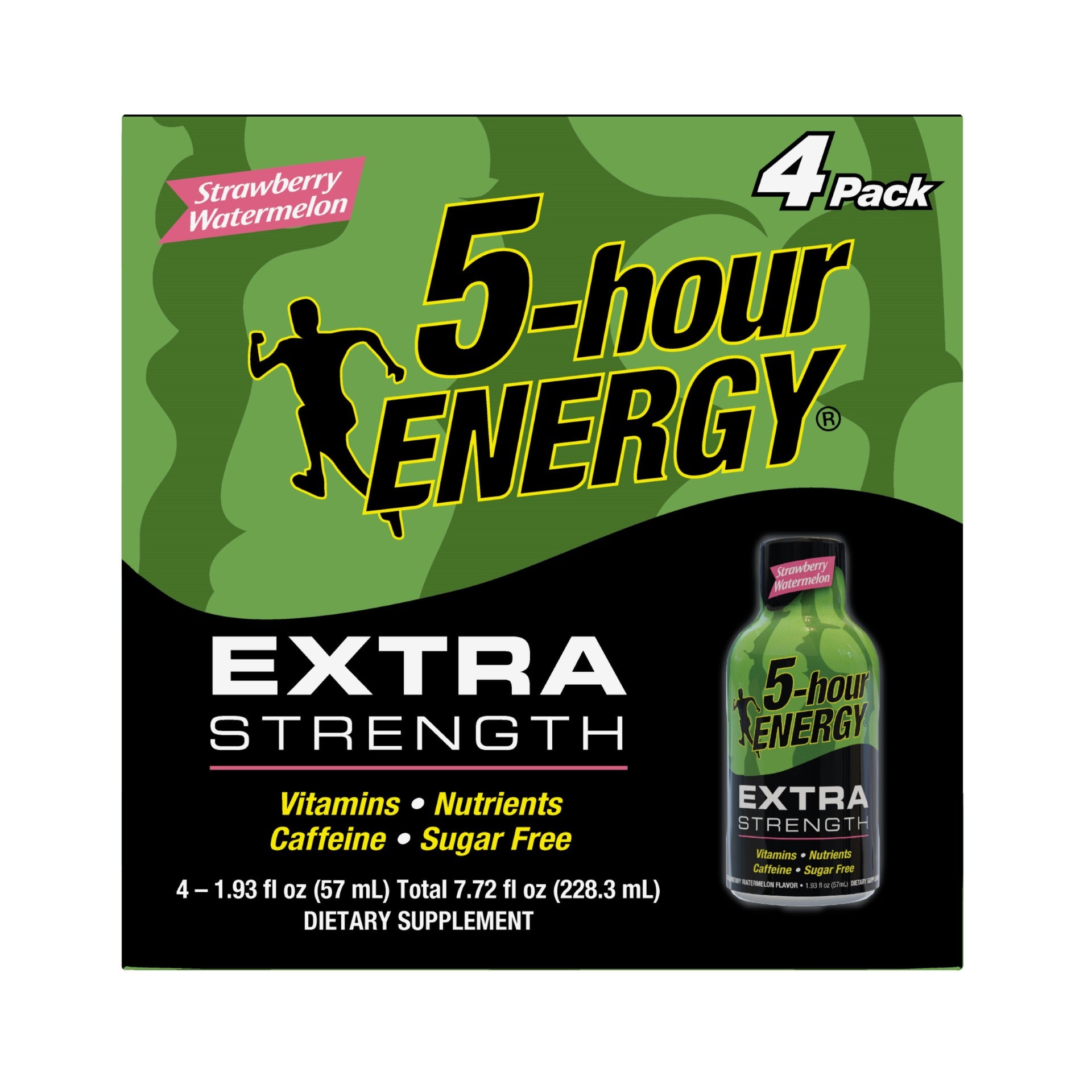 Hour Energy® Shot Extra Strength Strawberry Watermelon 7.72 Fluid Ounce - 12 Per Case.