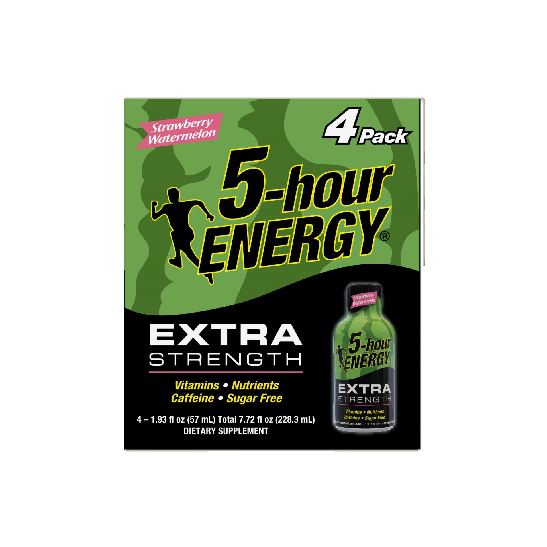 Hour Energy® Shot Extra Strength Strawberry Watermelon 7.72 Fluid Ounce - 12 Per Case.