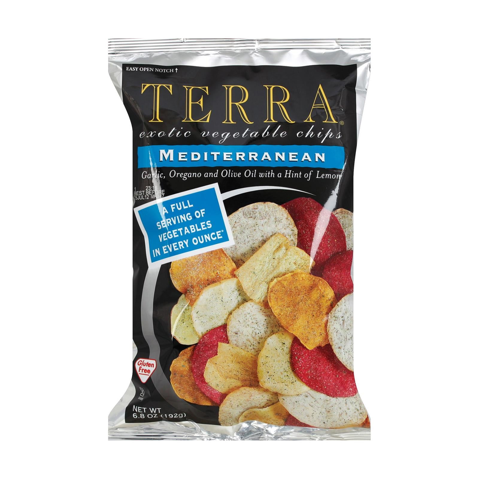Terra Chips Exotic Vegetable Chips - Mediterranean - Case of 12 - 6.8 Ounce.