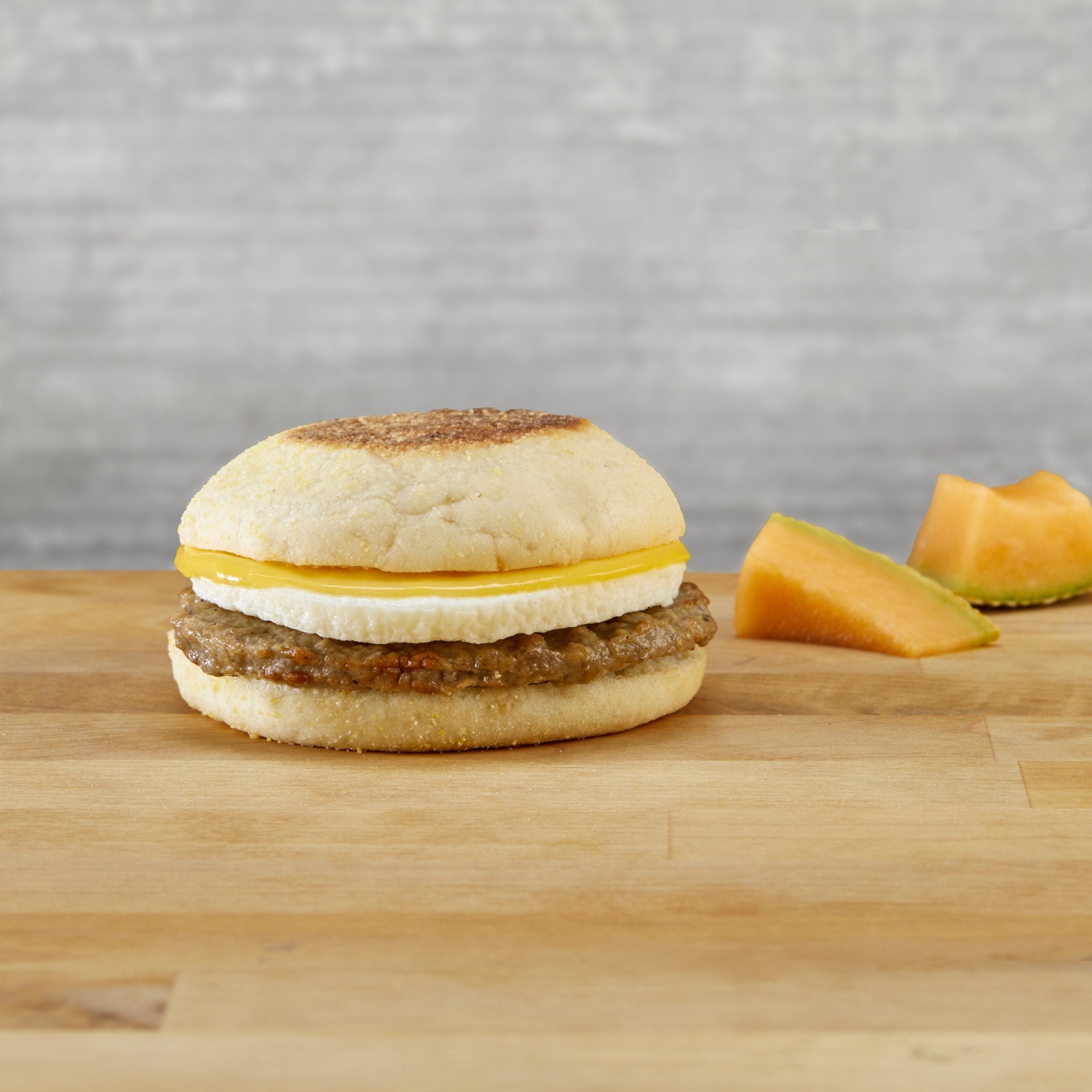 Deli Express Sausage Egg & Cheese On An English Muffin 5.4 Ounce Size - 12 Per Case.