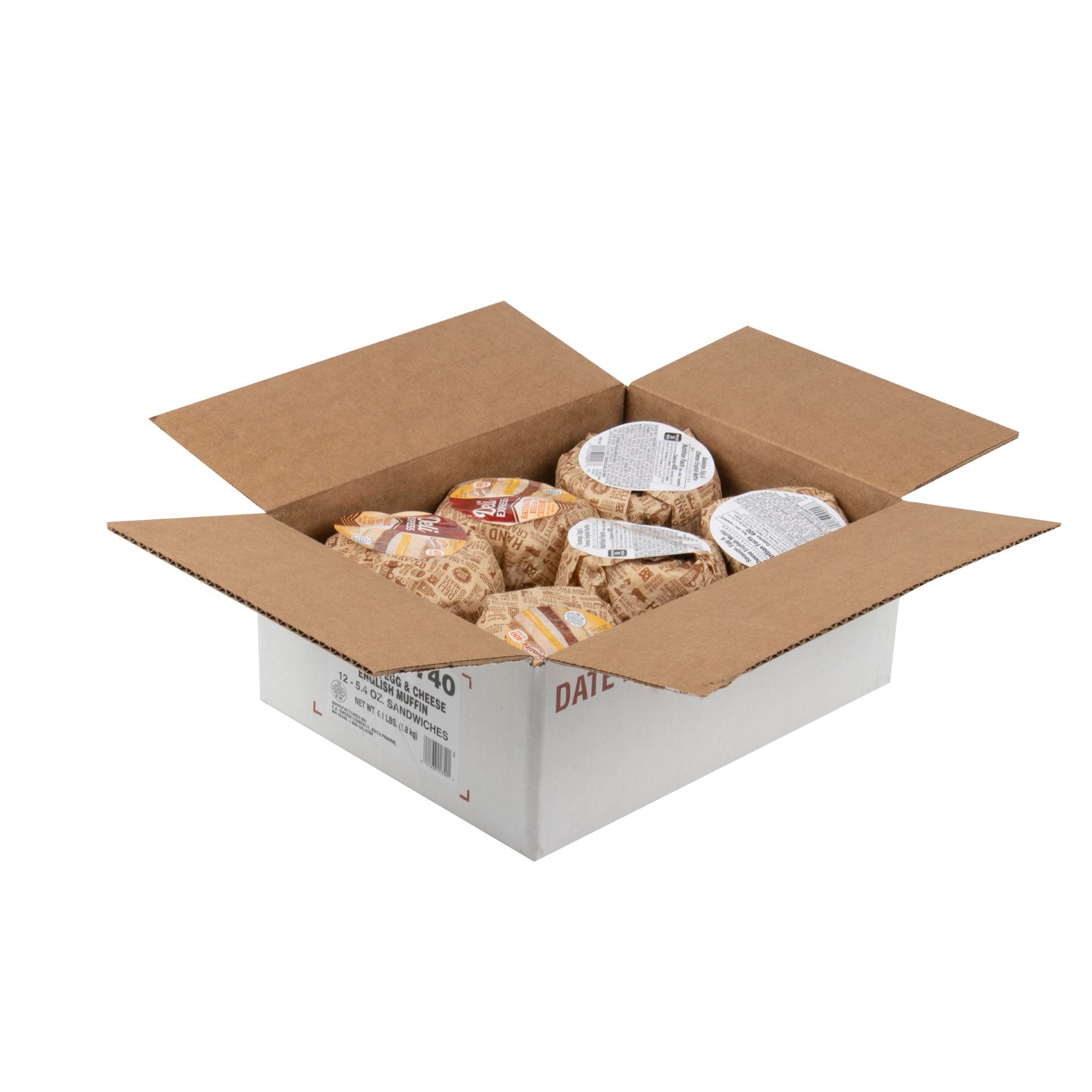 Deli Express Sausage Egg & Cheese On An English Muffin 5.4 Ounce Size - 12 Per Case.