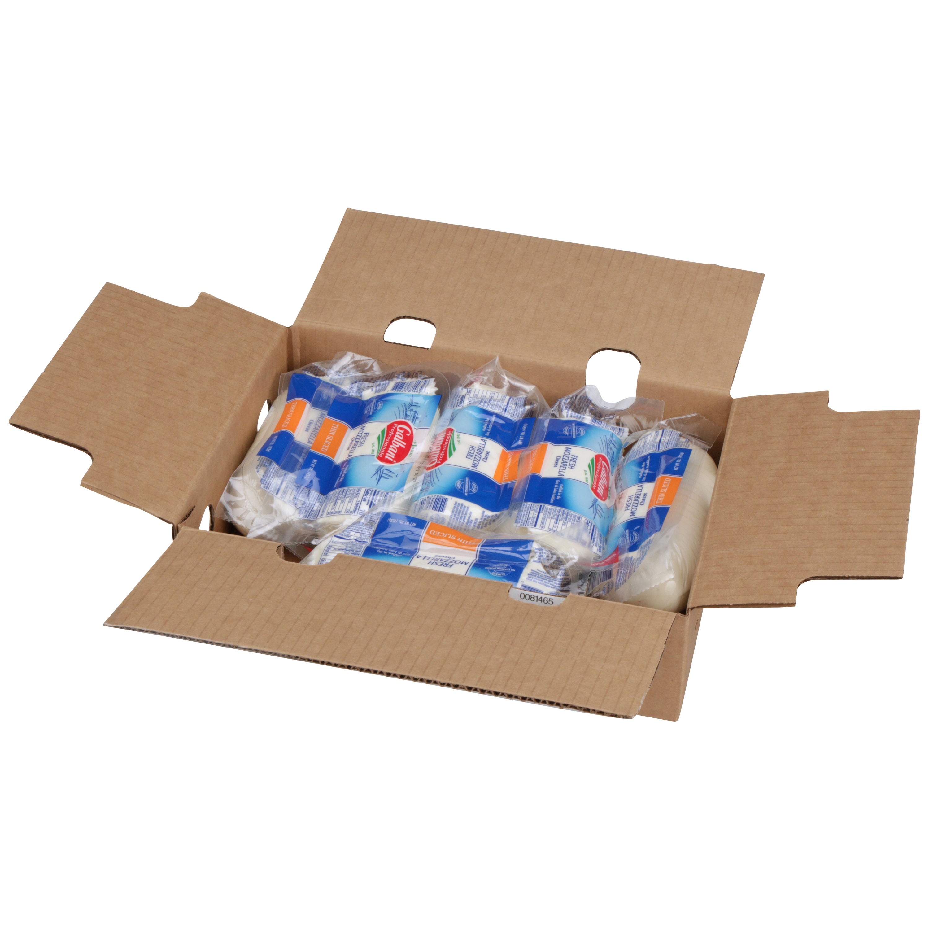 Galbani Fresh Mozzarella Cheese Thin Sliced Log 16 Ounce Size - 6 Per Case.