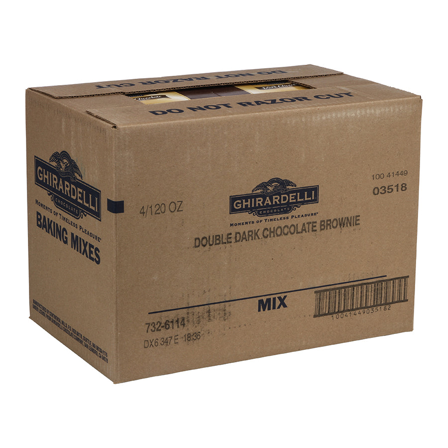 Ghirardelli Brownie Double Dark Chocolate Brownie Mix 7 Pound Each - 4 Per Case.