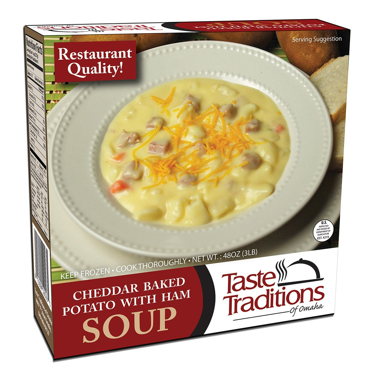 Cheddar Baked Potato Retail Pack 3 Pound Each - 6 Per Case.