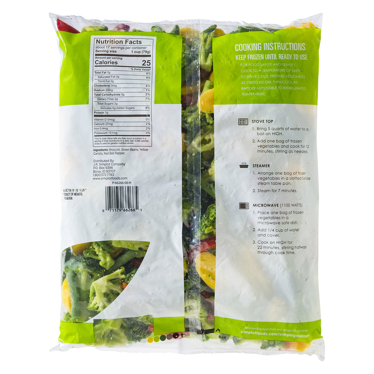 Simplot Simple Goodness Premium Vegetables Catalina Vegetable Blend 3 Pound Each - 8 Per Case.