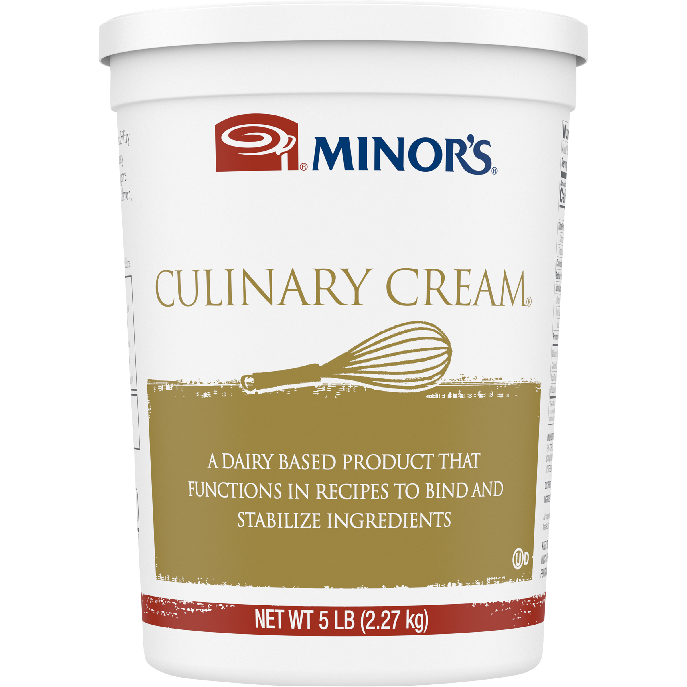 Minor's Culinary Cream, 5 Pounds, 4 per case