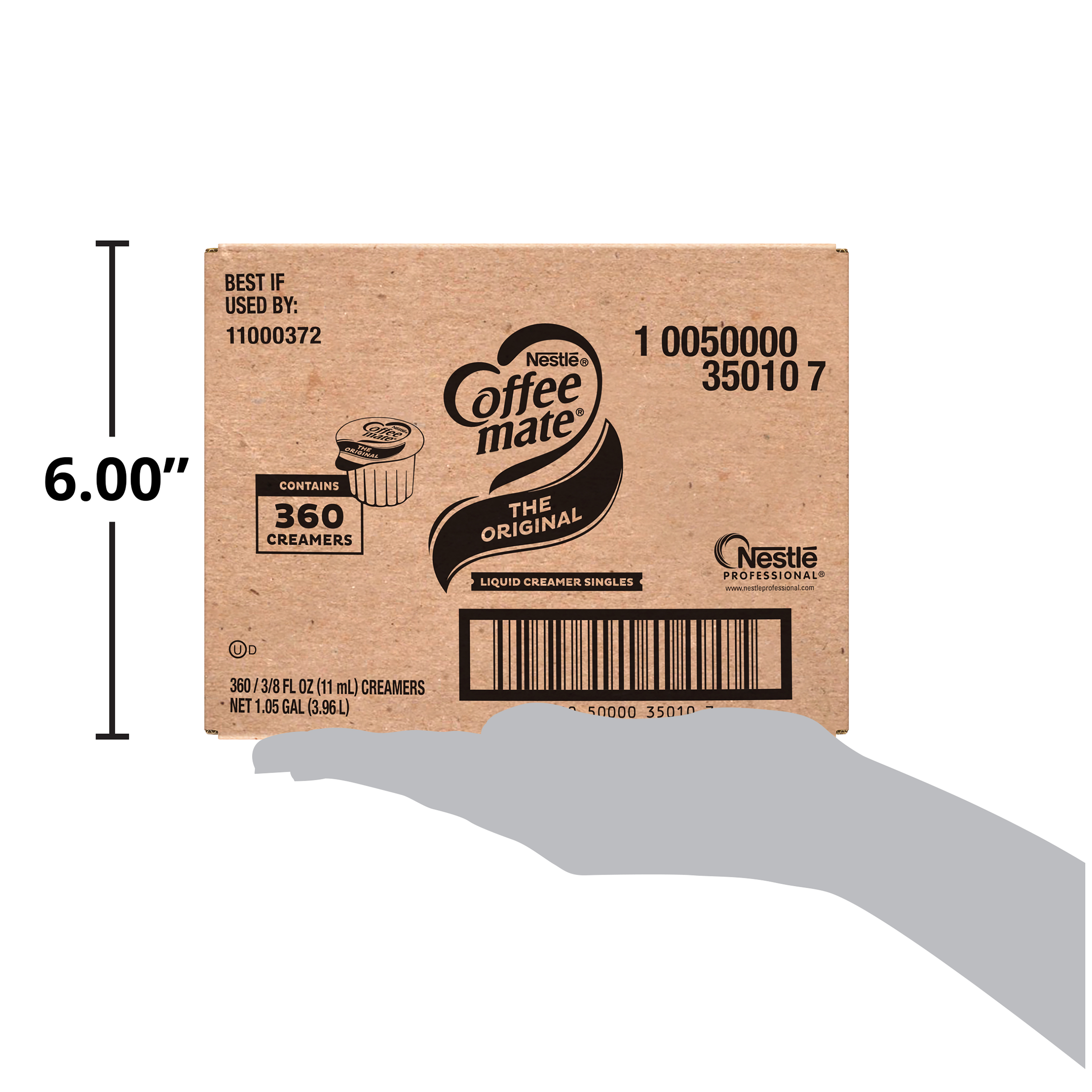 Nestle Coffee Mate Coffee Creamer Original Liquid Creamer Singles Box Of 0.375 Fluid Ounce - 360 Per Case.