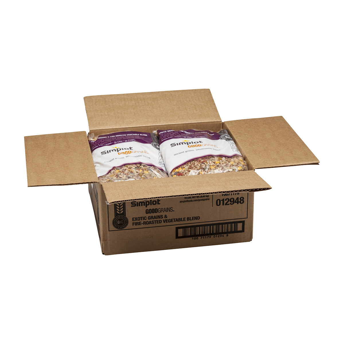 Simplot Good Grains Exotic Grains & Fire Roasted Vegetable Blend 2.5 Pound Each - 6 Per Case.