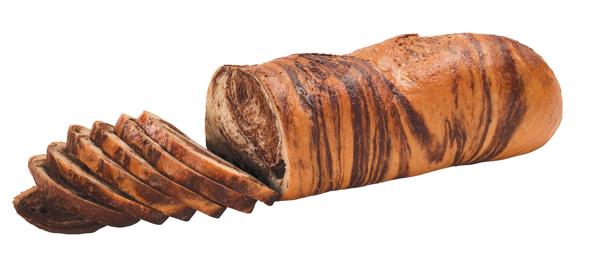 Turano Marble Rye Sour 5/8 Inch Sliced Bread 48 Ounce Size - 6 Per Case.