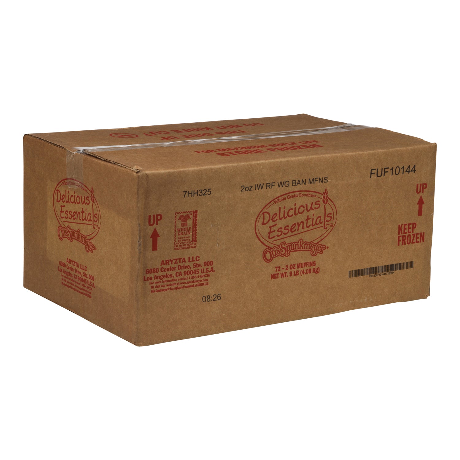 Muffin Banana Made With Whole Grain Naturally Flavored Individually Wrapped 2 Ounce Size - 72 Per Case.