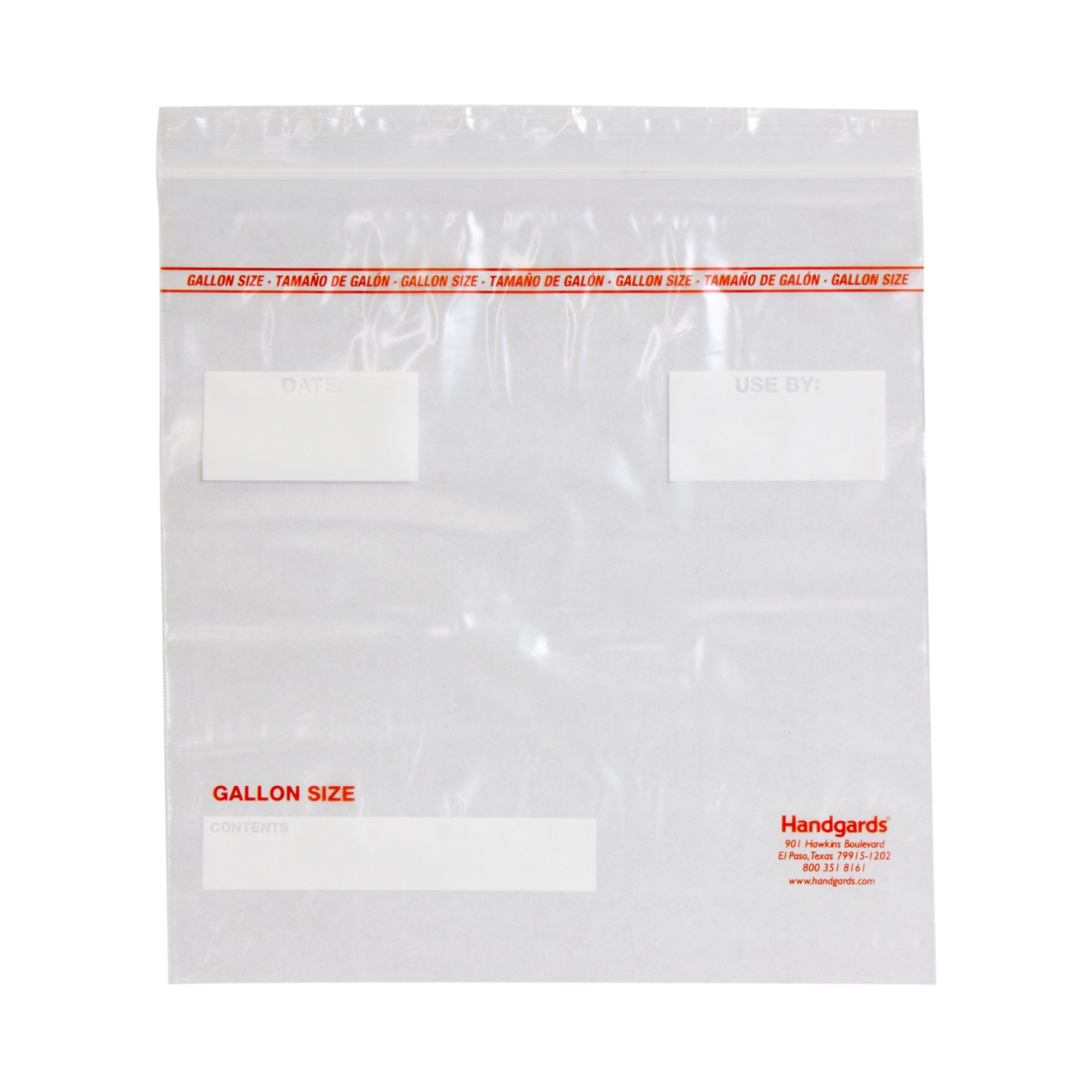 Zipgard Freezer Bag ZG-128 Gallon Size 2.7 Mil Low Density Clear Resealable Dispenser Pack 200 Each - 1 Per Case.