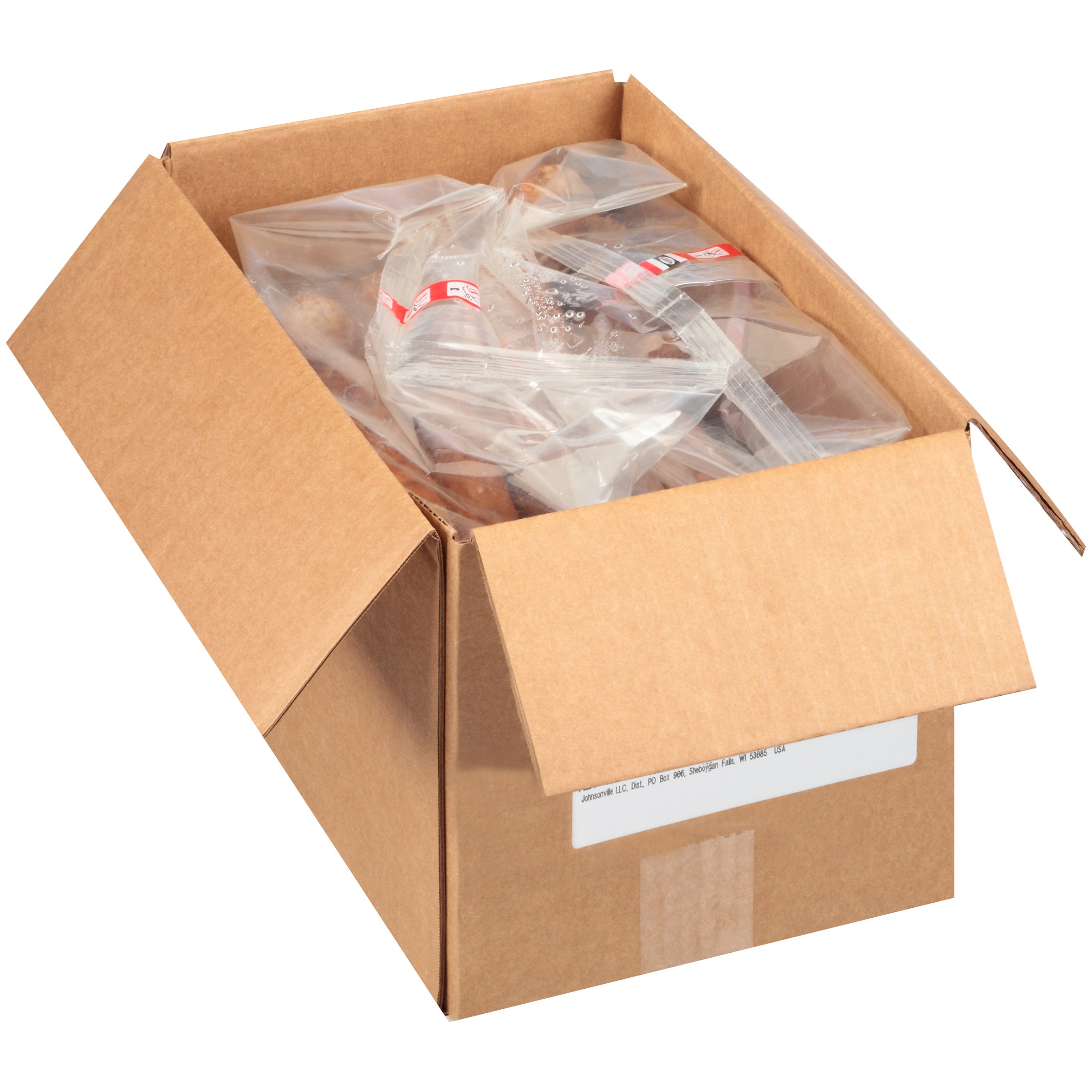 Johnsonville Cooked Bratwurst Pork Sausage Links Food Service 5 Pound Each - 2 Per Case.