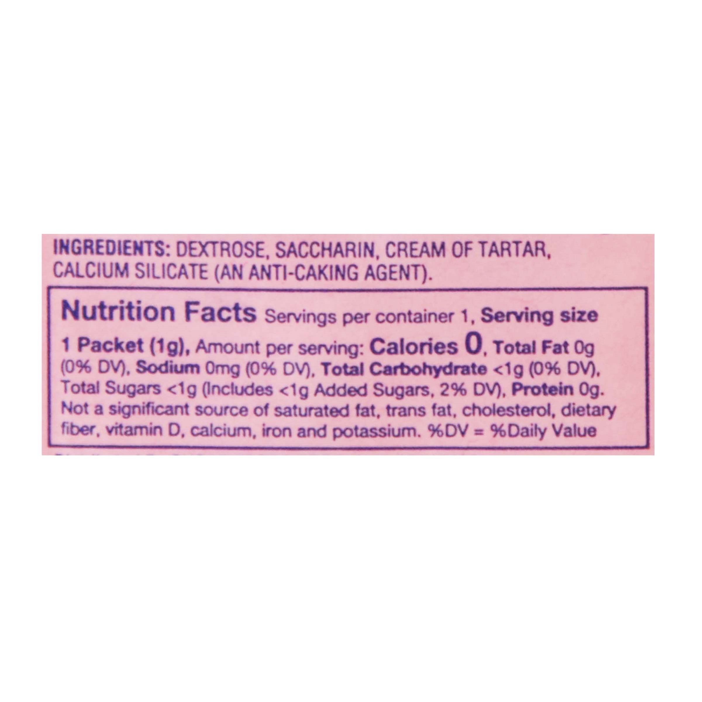 N'joy Sugar Substitute Saccharin 1 Grams Each - 2000 Per Case.