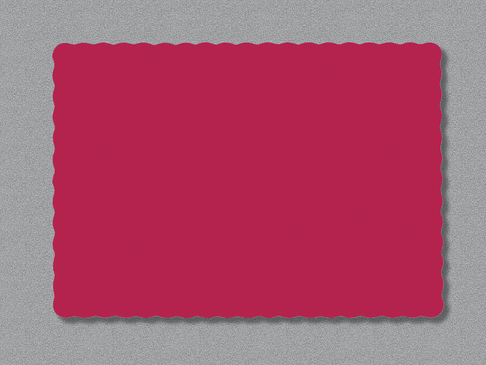 Placemat Paper Red Scallop Edge Value 1000 Each - 1 Per Case.