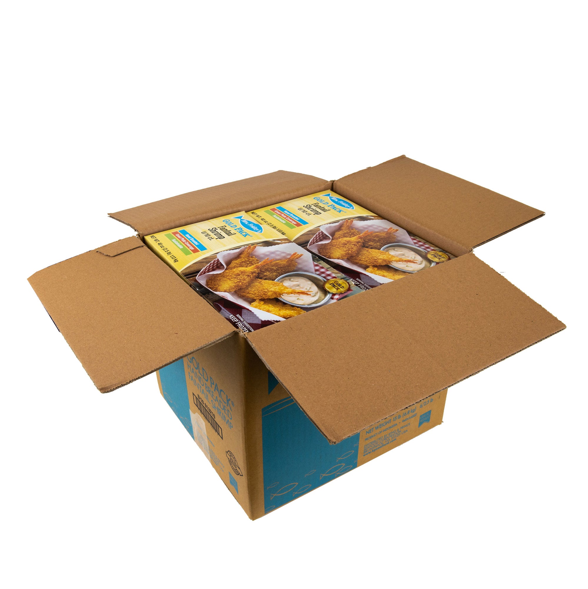 Mrsf Gold Fntl Shrimp U 2.5 Pound Each - 6 Per Case.