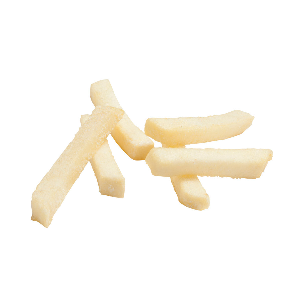 Simplot Conquest 8" Clear Coated Straight Cut Fries 5 Pound Each - 6 Per Case.