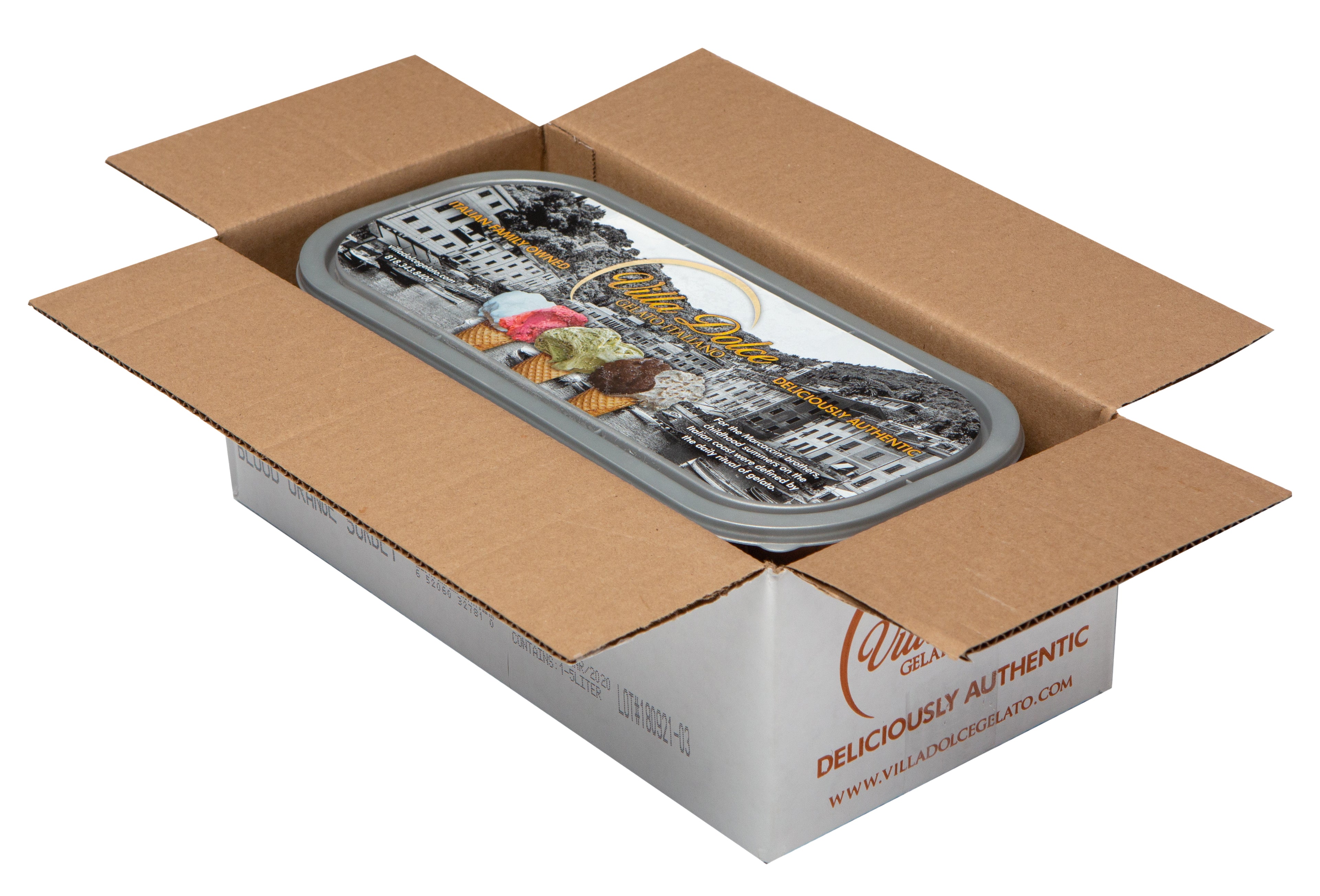 Villa Dolce Sicilian Blood Orange Sorbet 5 Liter - 1 Per Case.