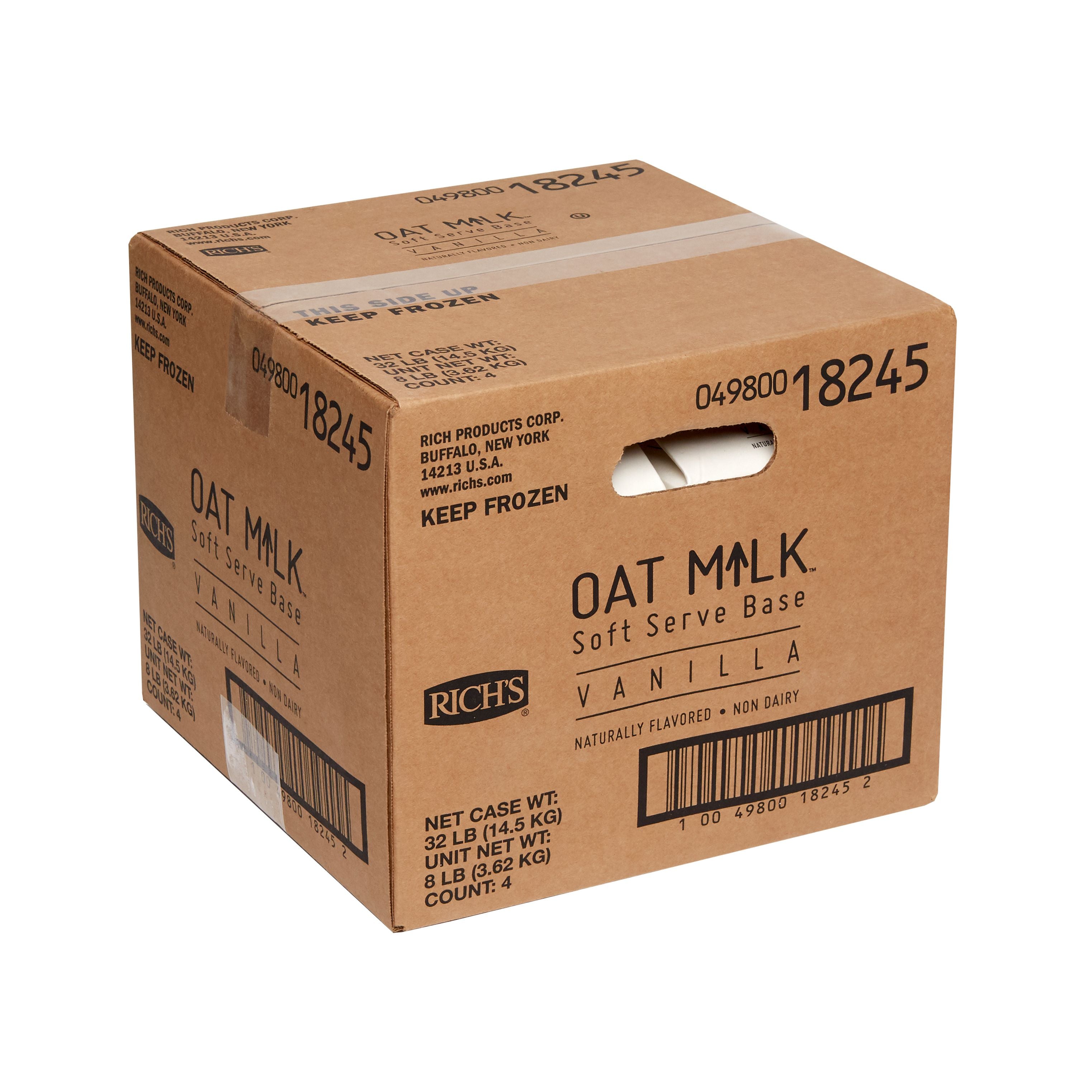 Oatmilk Soft Serve Vanilla 8 Pound Each - 4 Per Case.