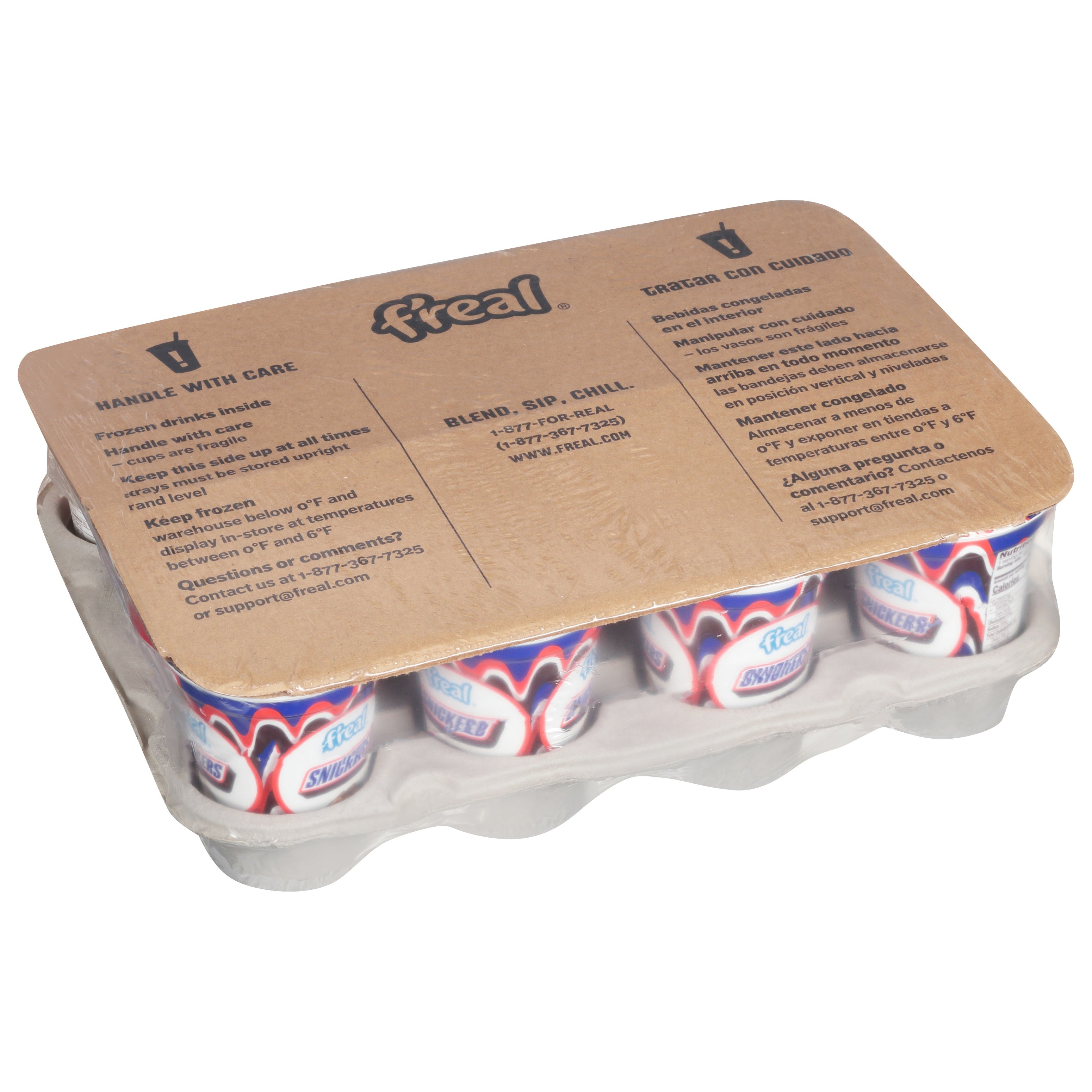 F'real Snickers Milkshake 8 Fluid Ounce - 12 Per Case.