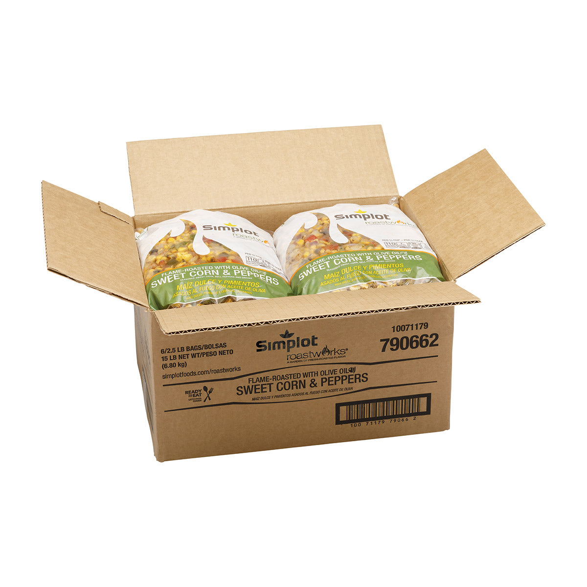 Simplot Roastworks Flame Roasted Sweet Corn & Peppers Blend 2.5 Pound Each - 6 Per Case.