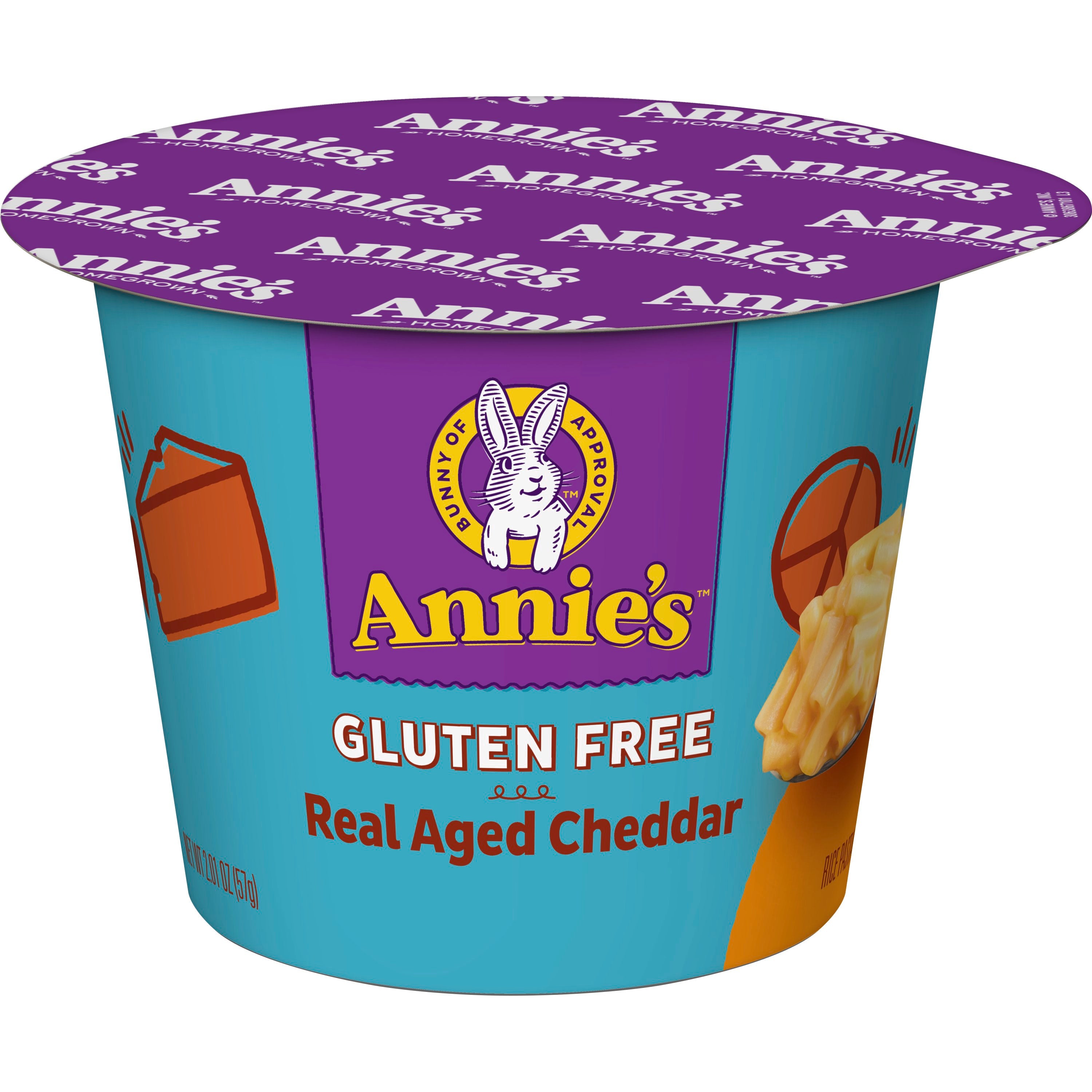 Annie's Gluten Free Cheddar Macaroni & Cheese Pasta 2.01 Ounce Size - 12 Per Case.
