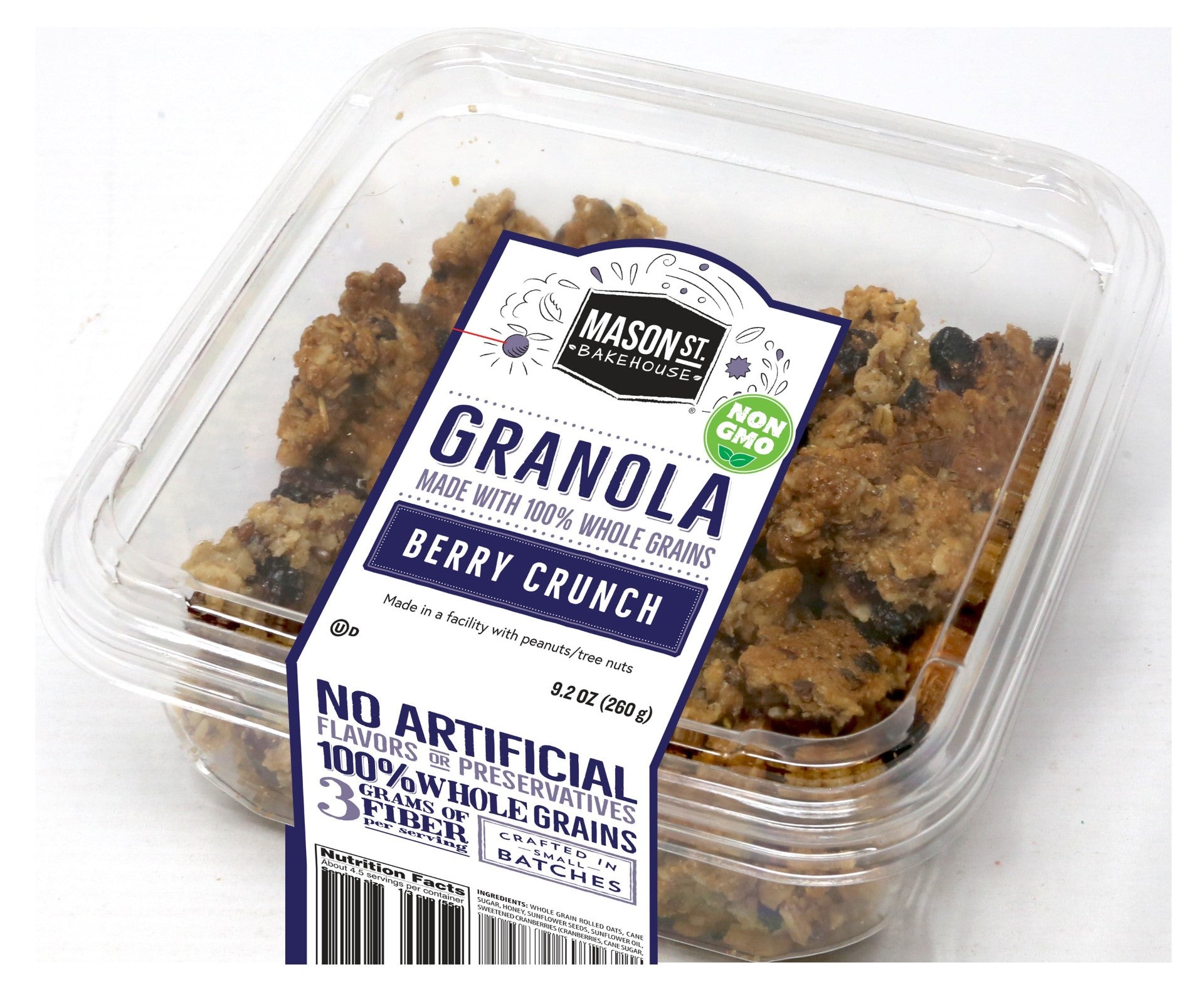 Mason St Bakehouse Berry Crunch Granola 9.2 Ounce Size - 24 Per Case.