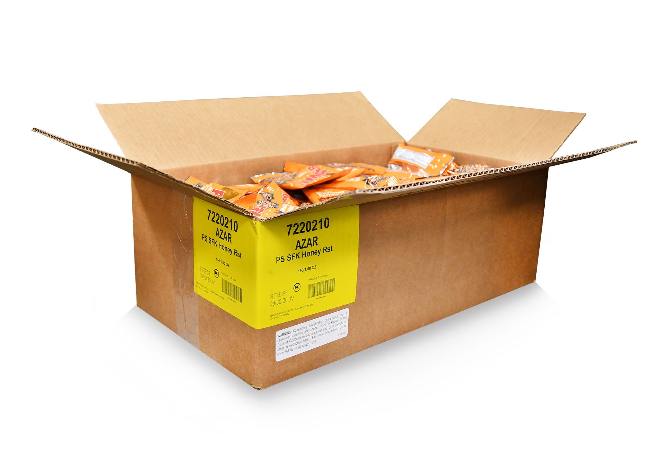 Sunflower Seed Salted Honey Roasted Shelledss Nut 1 Ounce Size - 9.37 Pound Per Case.