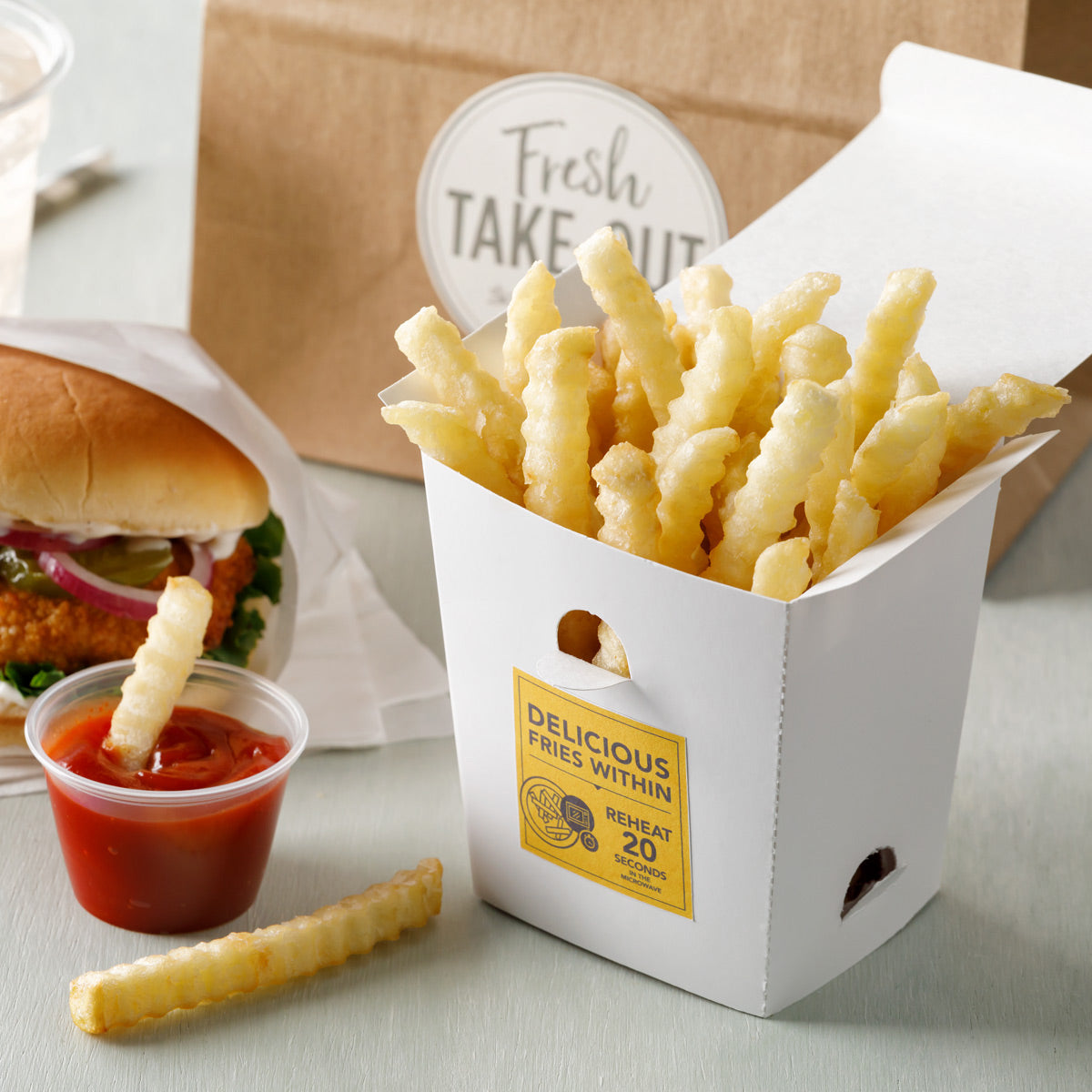 Simplot Conquest Delivery 6" Clear Coatedcrinkle Cut Fries 5 Pound Each - 6 Per Case.