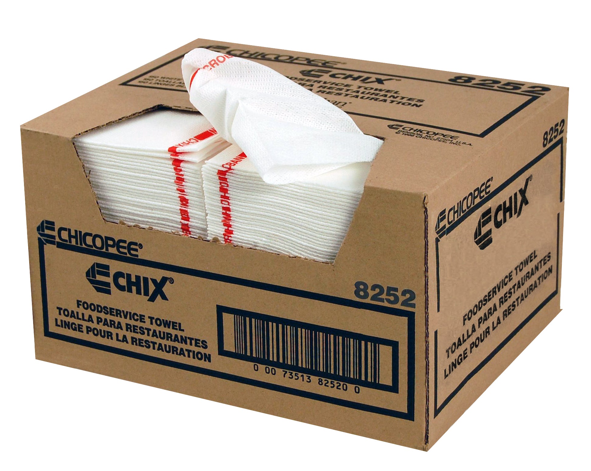 Chix Foodservice Towel W Microban White Medium Duty 3"x1" 1 Count Packs - 150 Per Case.