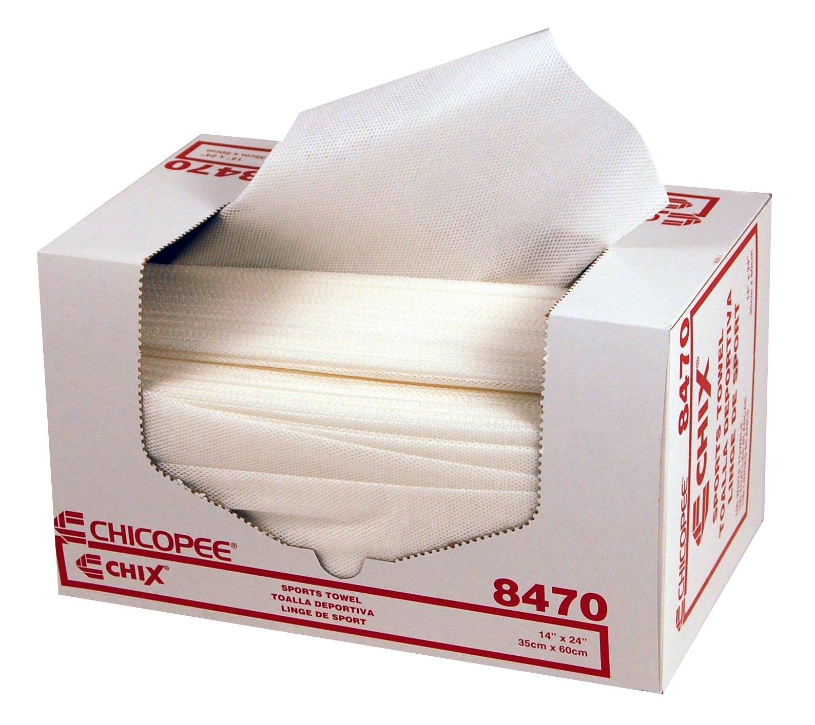 Chicopee Sports Towel Light Duty White 4" 4" 1 Count Packs - 600 Per Case.
