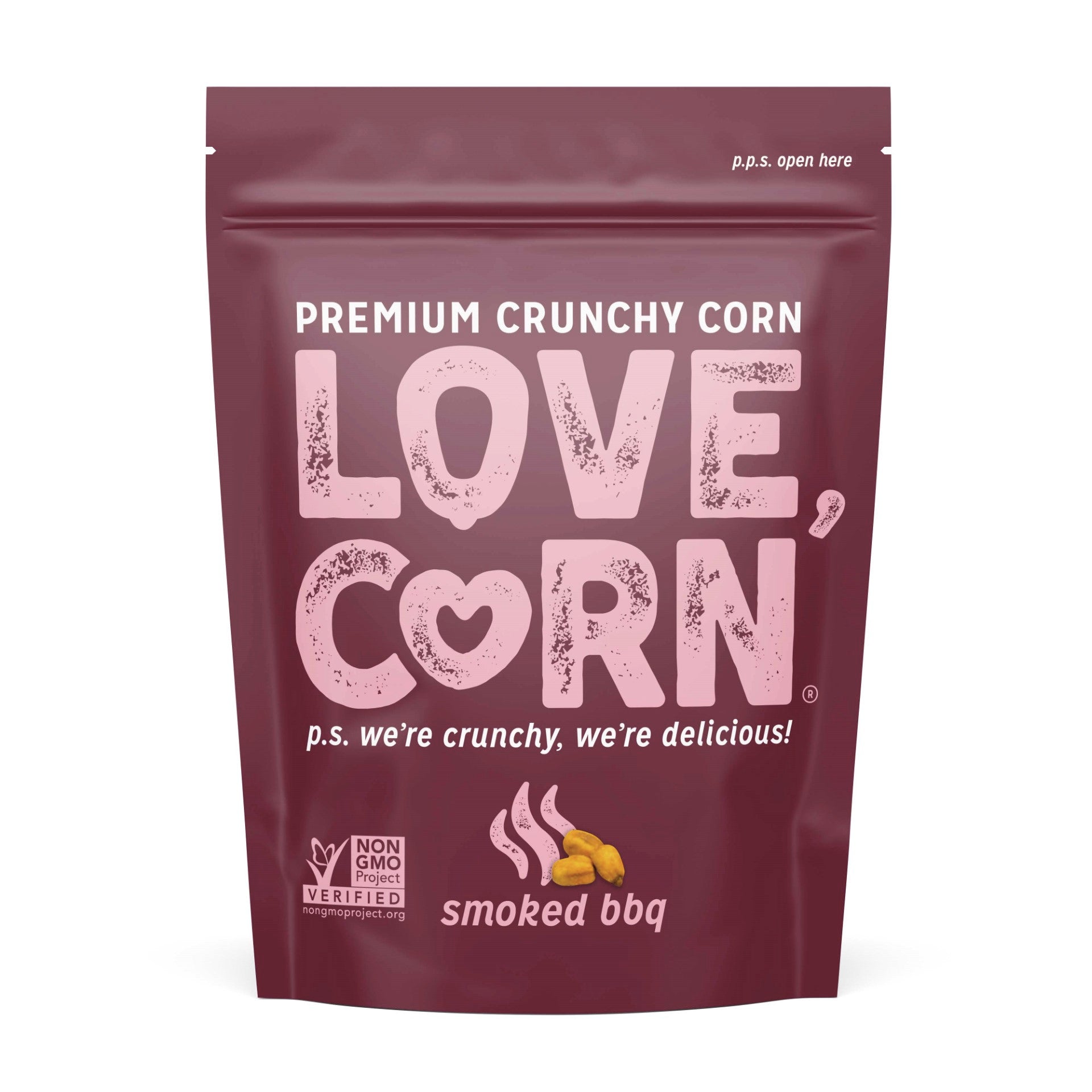 Love Corn Barbecue Impulse Bag 1.6 Ounce Size - 10 Per Case.