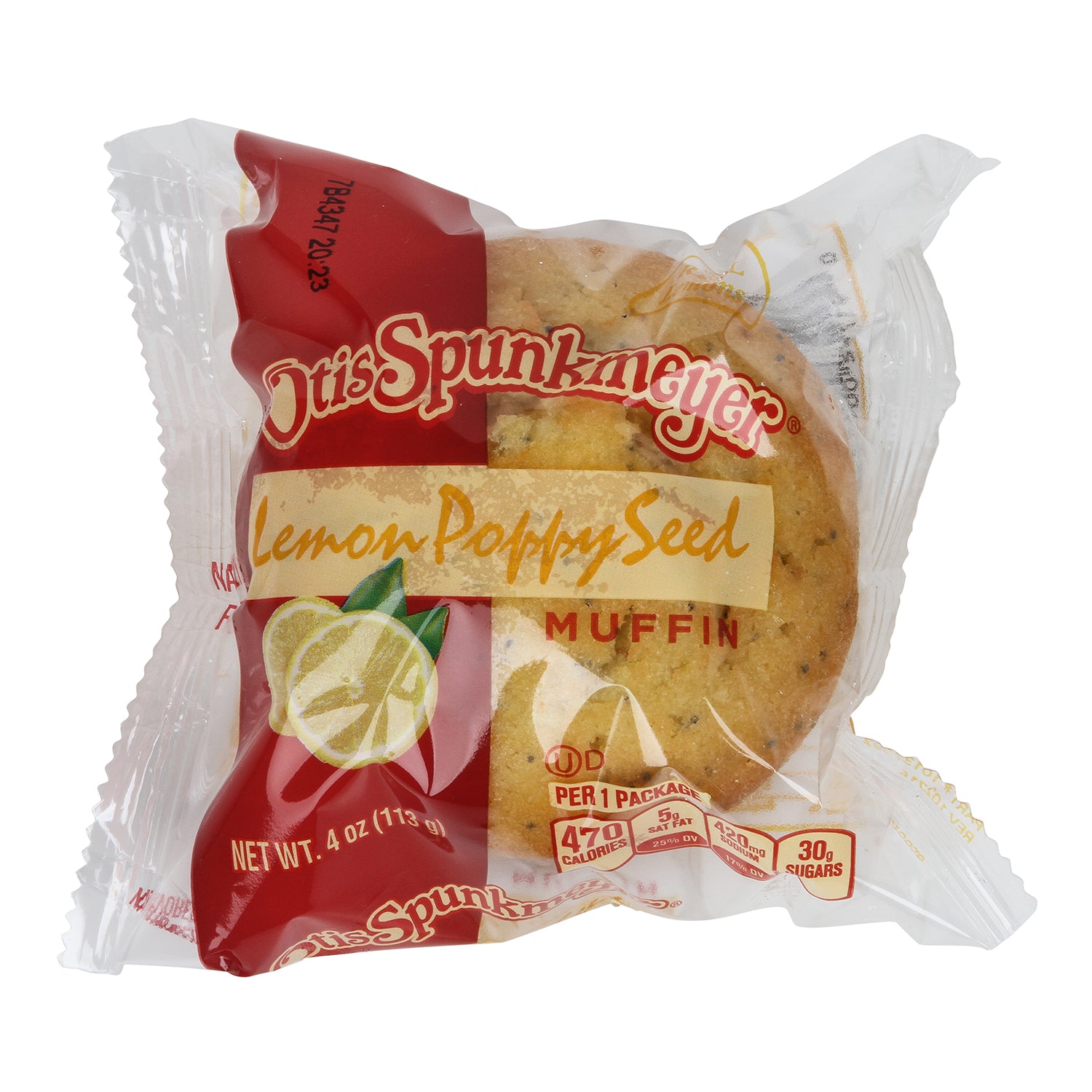 Muffin Lemon Poppy Seed Individually Wrapped 4 Ounce Size - 24 Per Case.