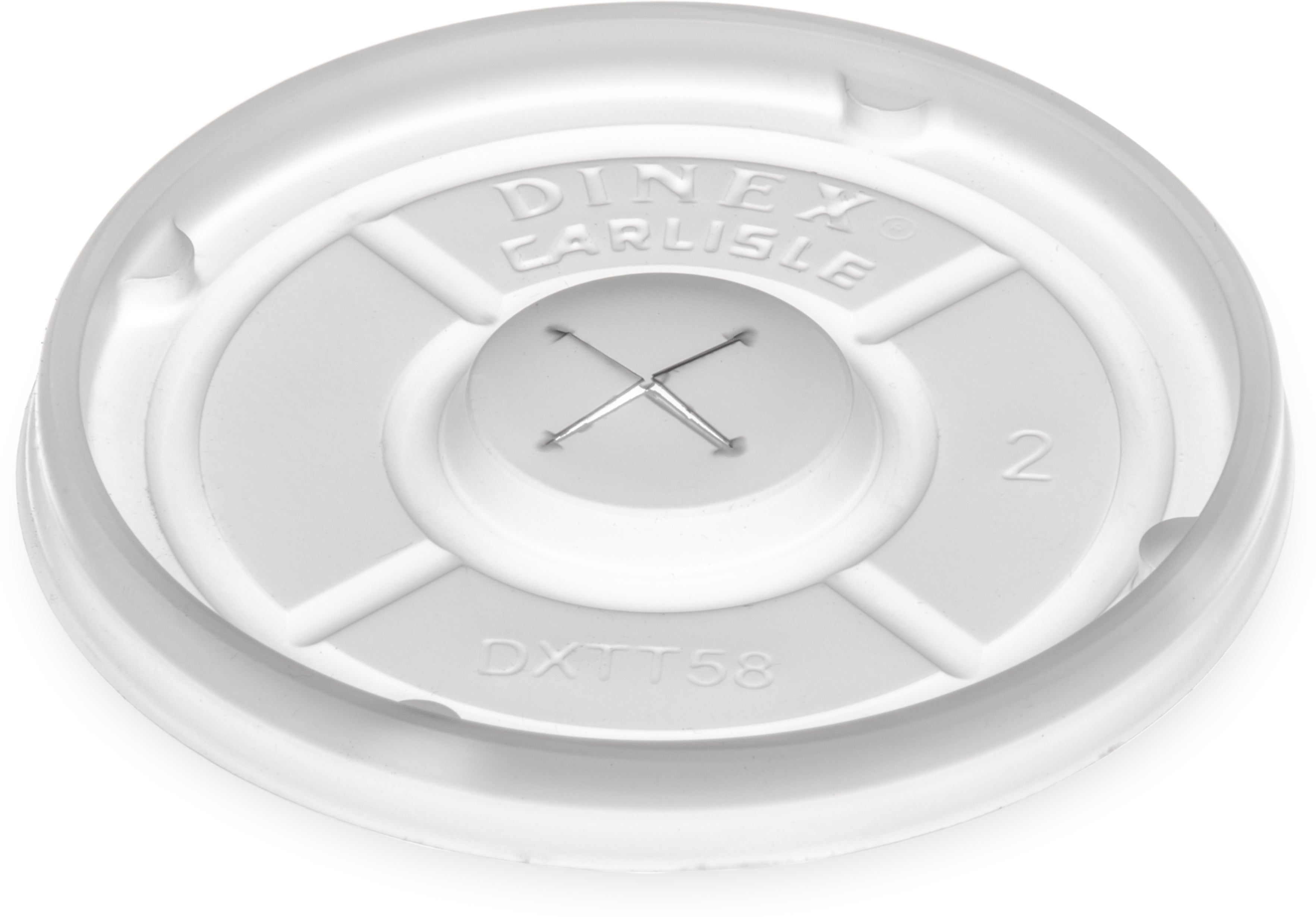 Dinex Translucent Tumbler Lid With Straw Slot, 3.25 Inch, 1000 Per Case