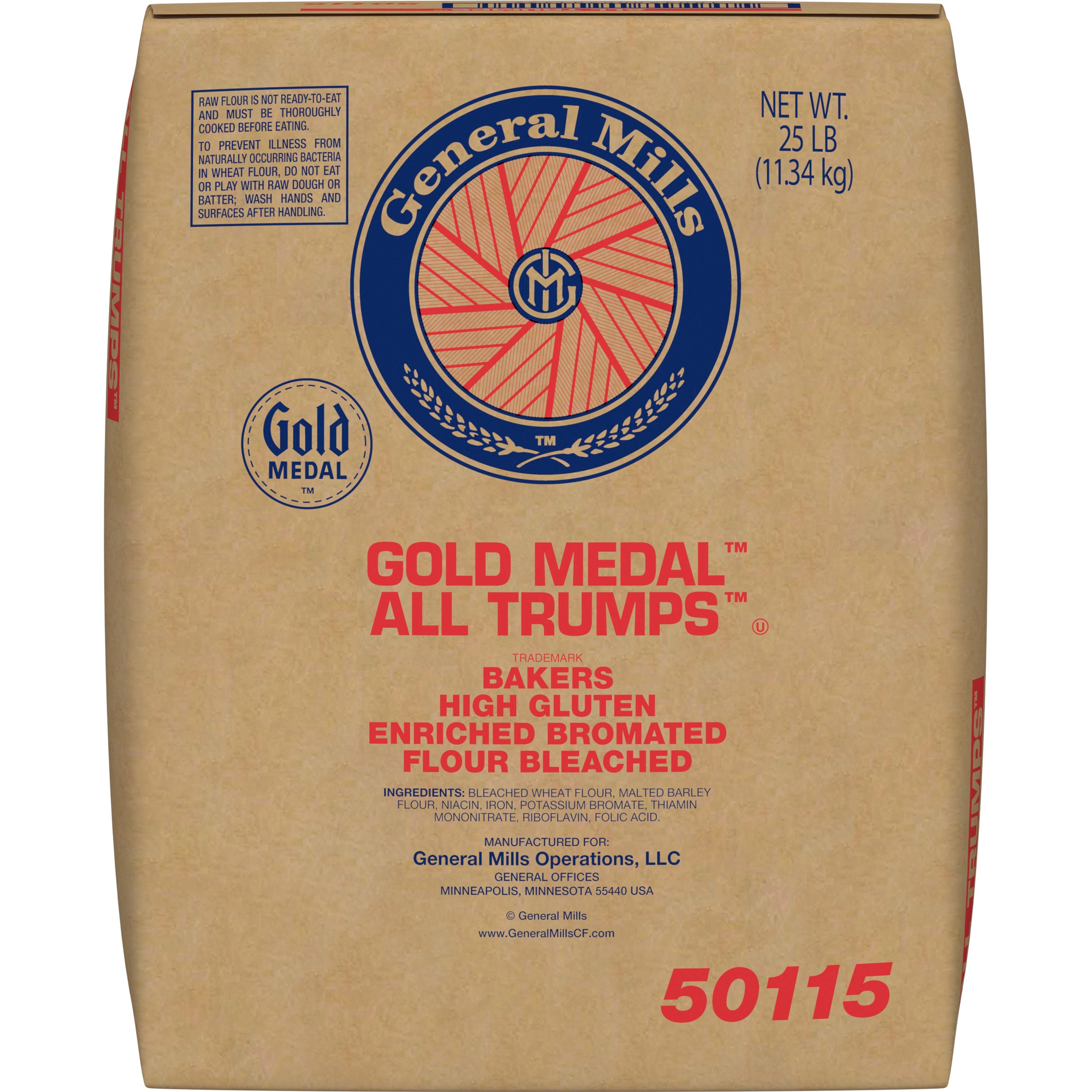 Gold Medal™ All Trumps™ Flour Bleachedbromated Malted Enriched 25 Pound Each - 1 Per Case.