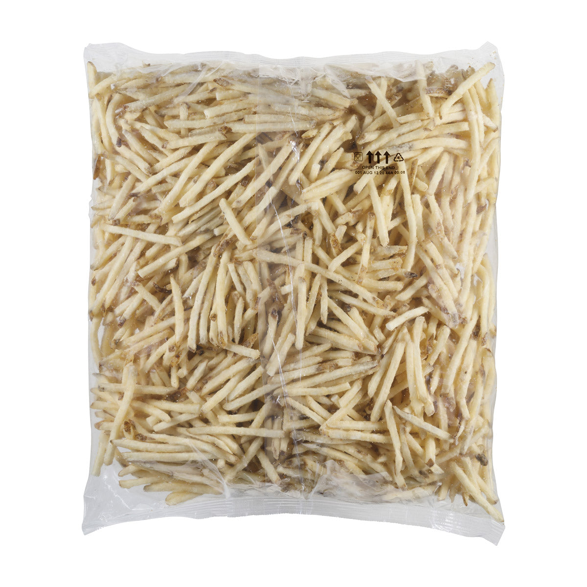 Simplot Megacrunch 6 Inch Battered Julienne Cut Fries Skin On 4.5 Pound Each - 6 Per Case.