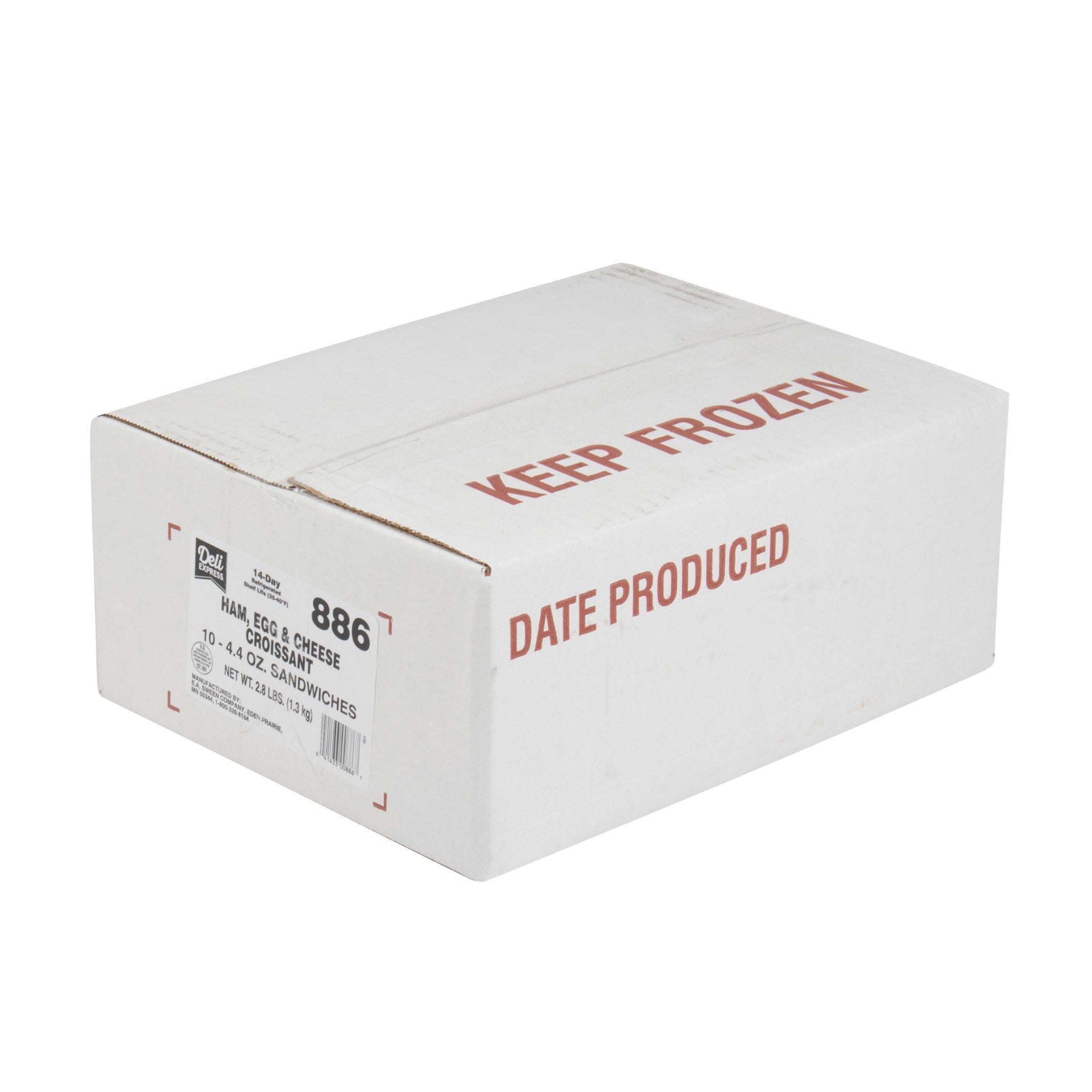 Deli Express Ham Egg & Cheese On A Croissant 4.4 Ounce Size - 10 Per Case.