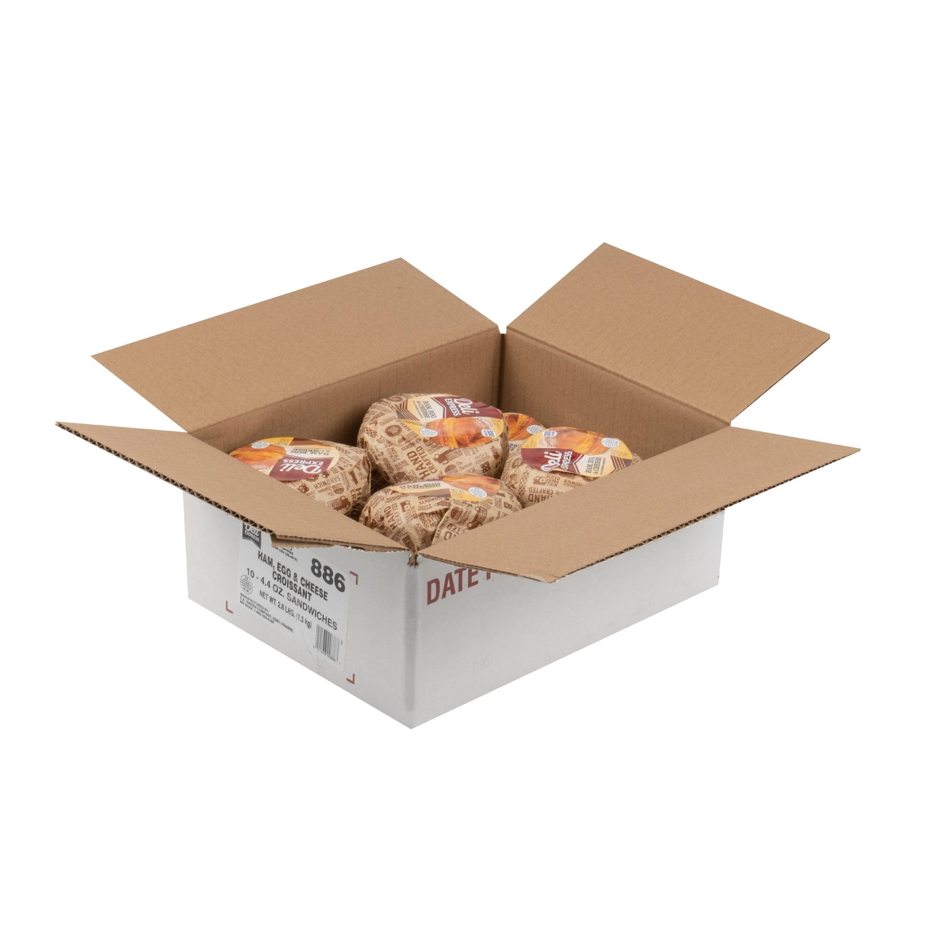 Deli Express Ham Egg & Cheese On A Croissant 4.4 Ounce Size - 10 Per Case.