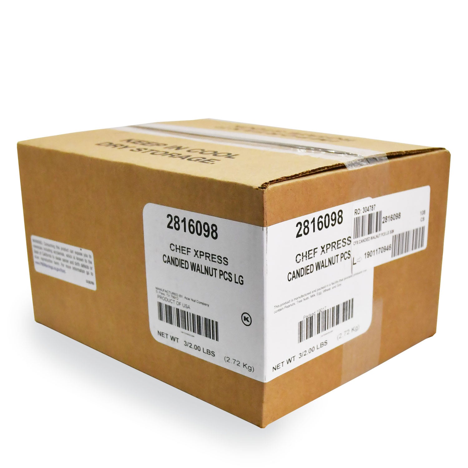 Cfx Candied Walnut Lg 2 Pound Each - 3 Per Case.