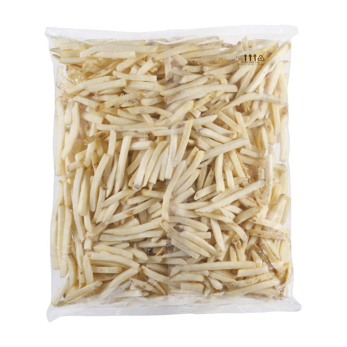 Simplot Select Recipe 6" Sea Salt Straightcut Fries Skin On 5 Pound Each - 6 Per Case.