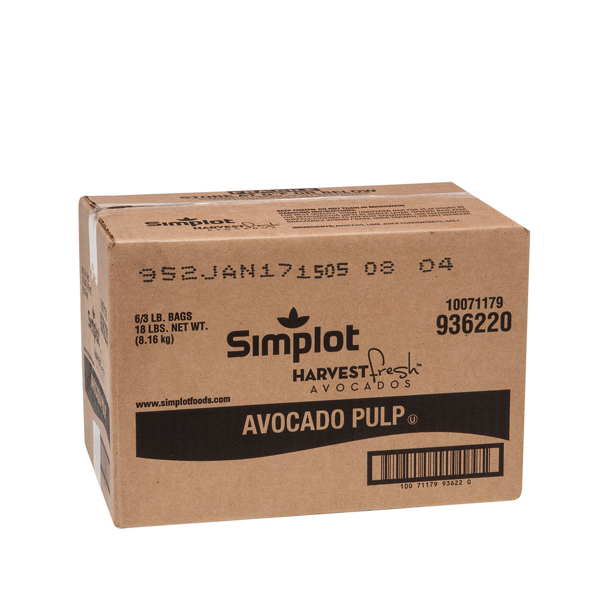 Simplot Harvest Fresh Avocados Avocado Pulpfrozen 3 Pound Each - 6 Per Case.