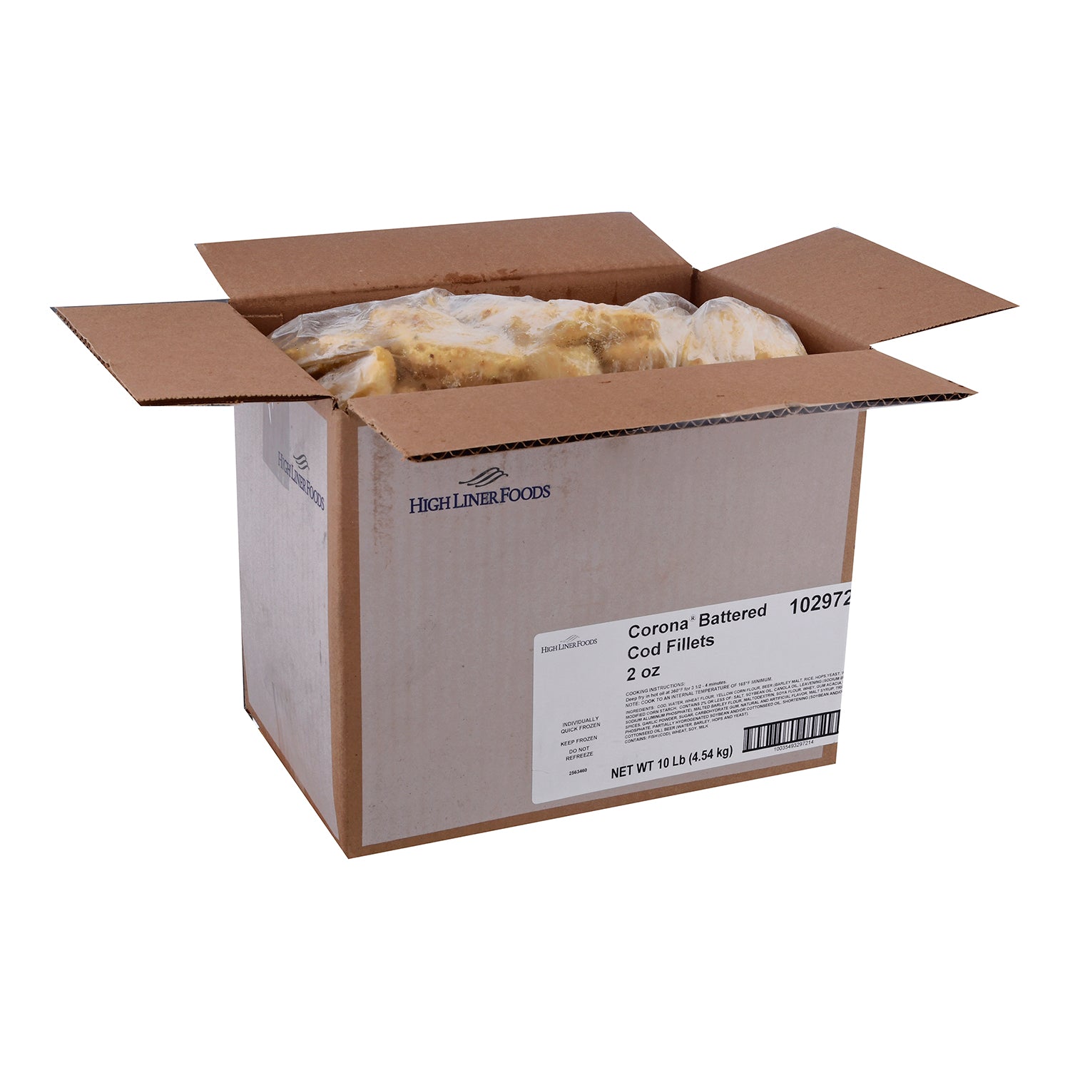 Beer Battered Cod Fillets 10 Pound Each - 1 Per Case.